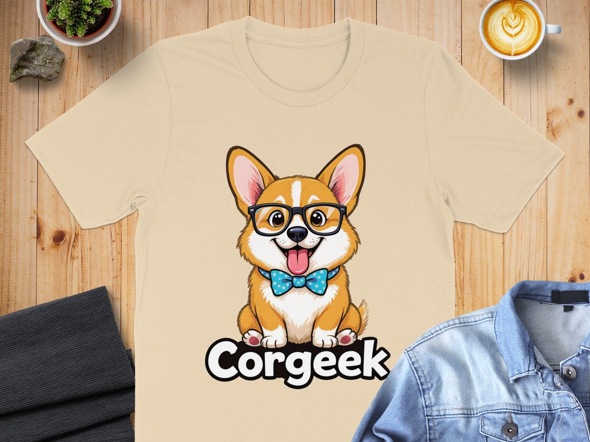 Cute Corgi with Glasses Funny Corgi Dog Lover T-shirt