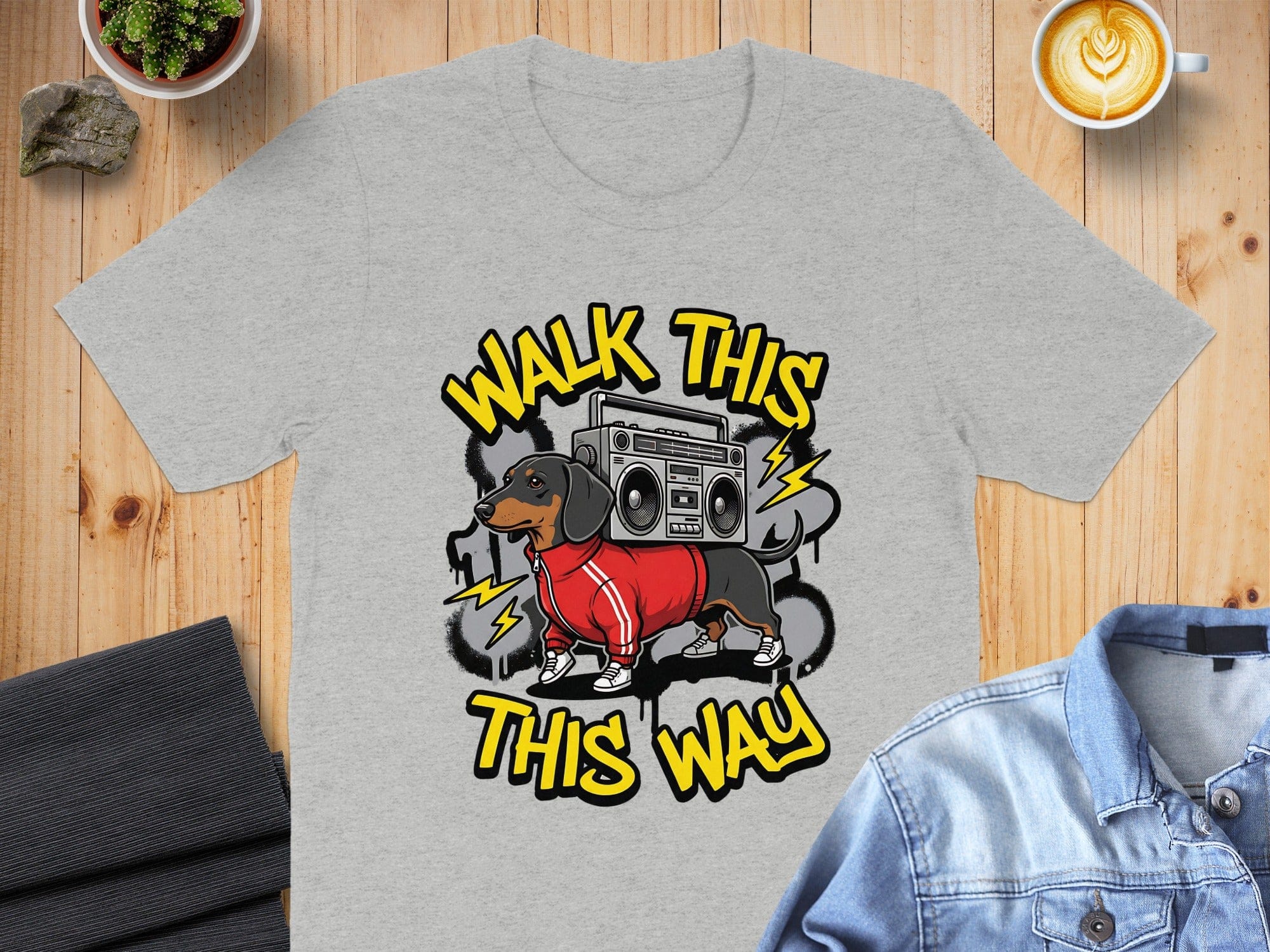Walk This Way Dachshund Graphic T-Shirt
