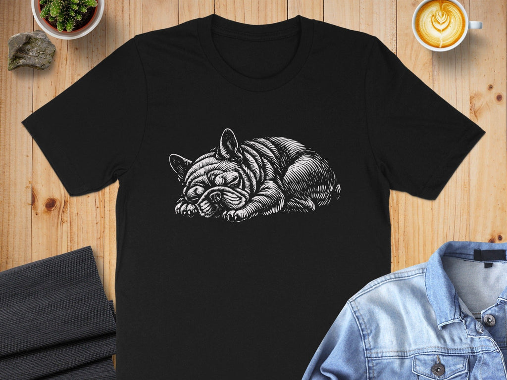 French Bulldog Sleeping Illustration Shirt Product