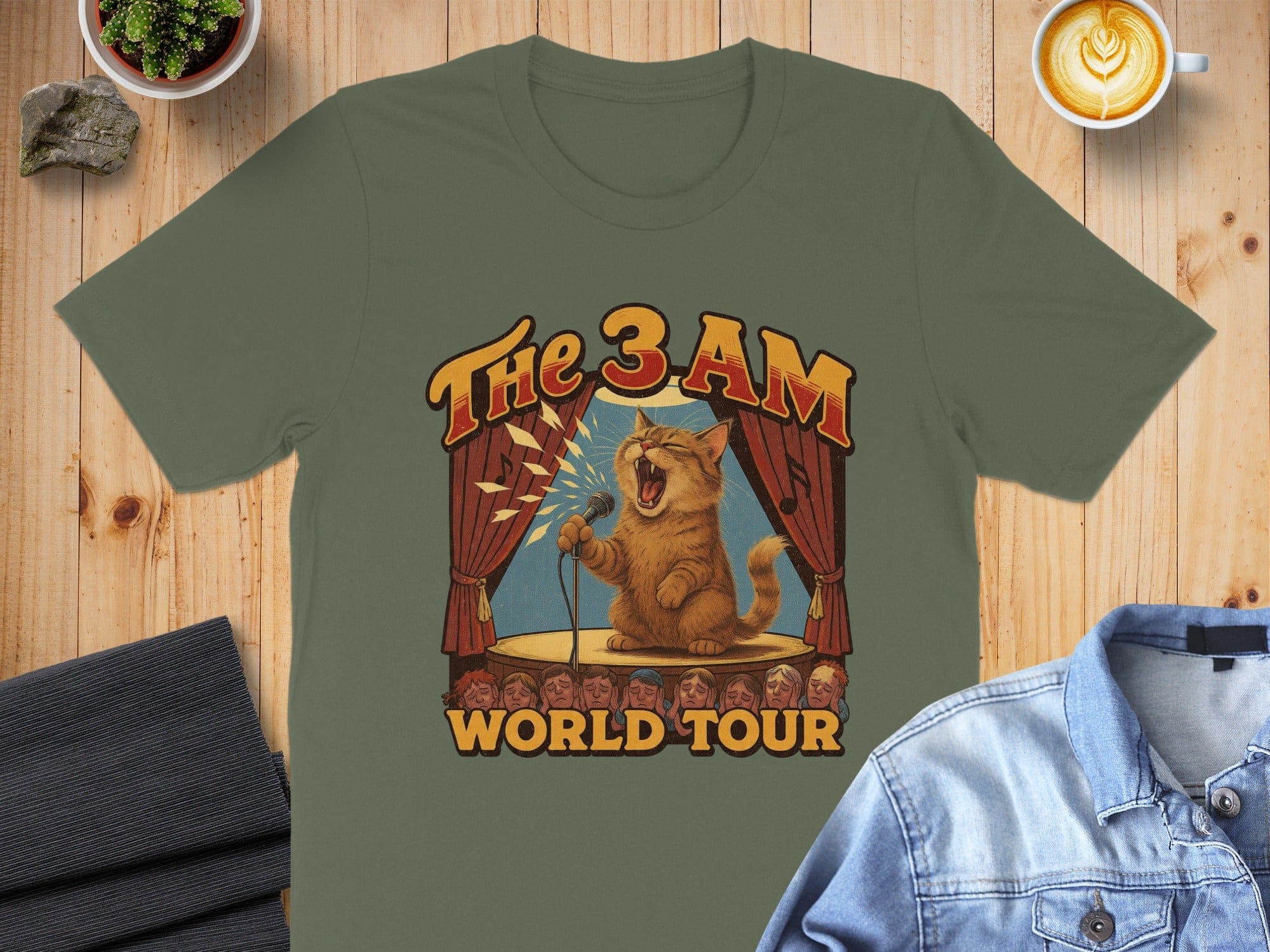 The 3 AM World Tour Cat Graphic T-Shirt