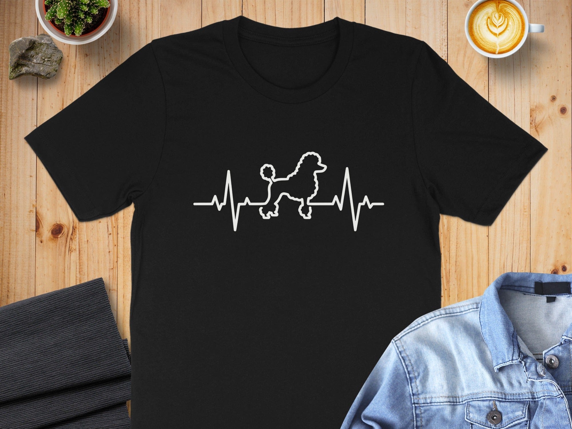 Heartbeat Poodle Dog T-Shirt for Animal Lovers