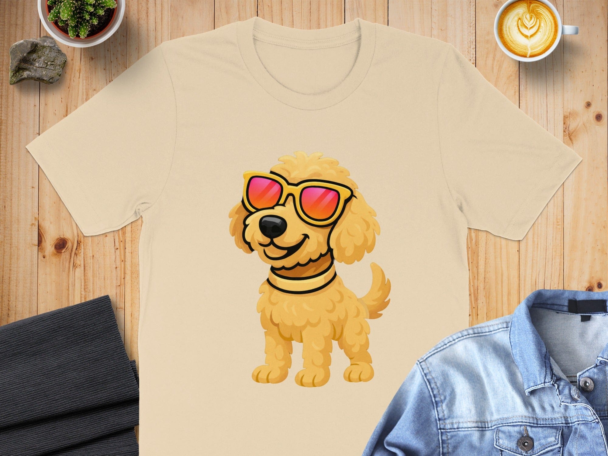Cute Dog with Sunglasses Graphic T-Shirt