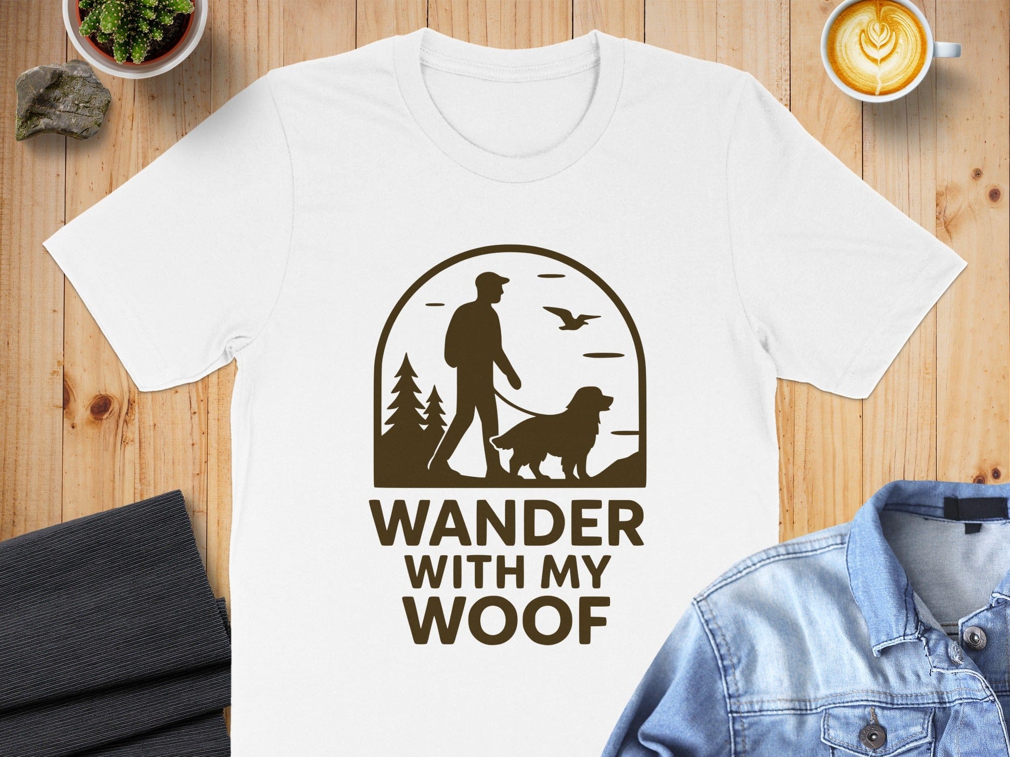 Wander With My Woof White Graphic Tee