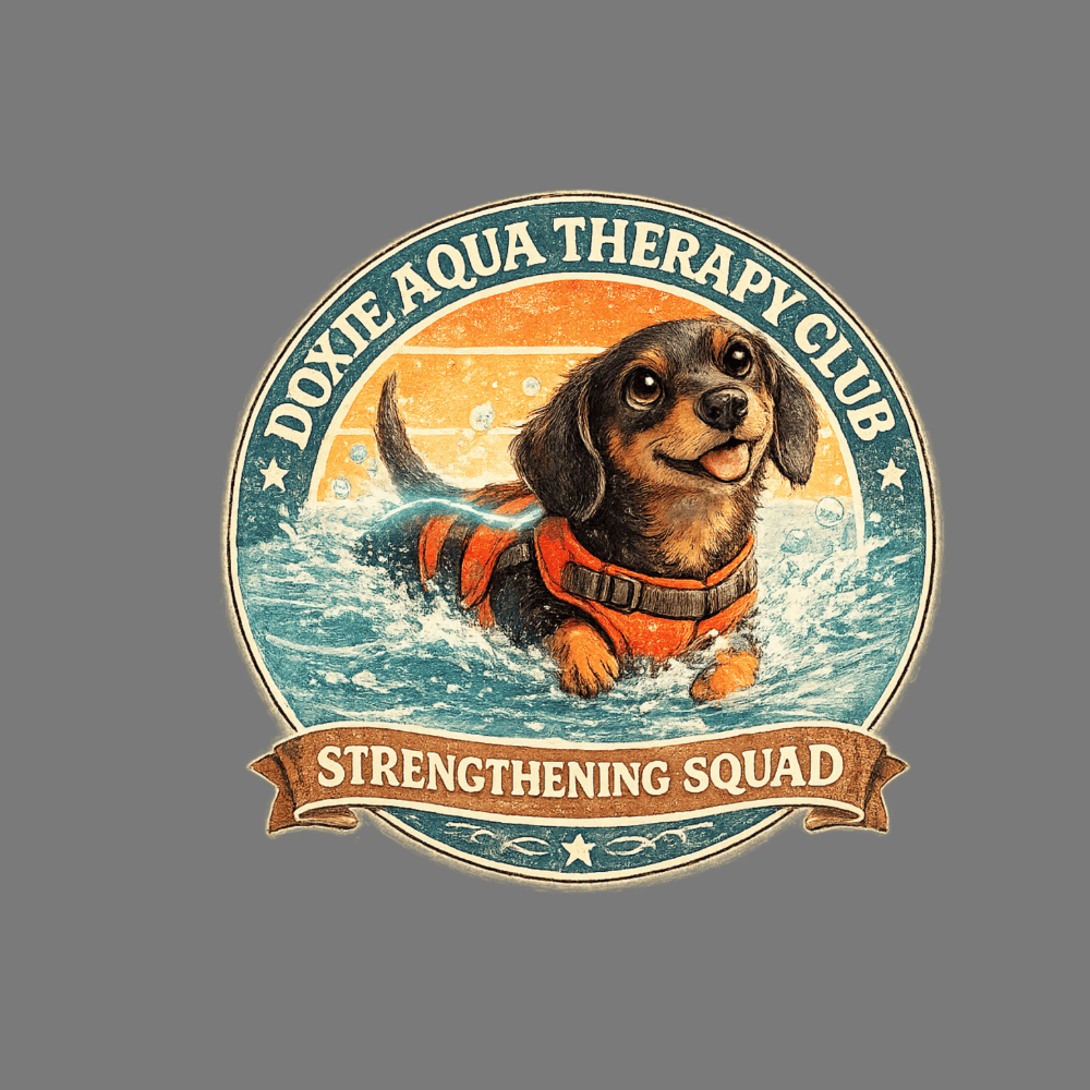 Doxie Aqua Therapy Club Strengthening Squad Sticker