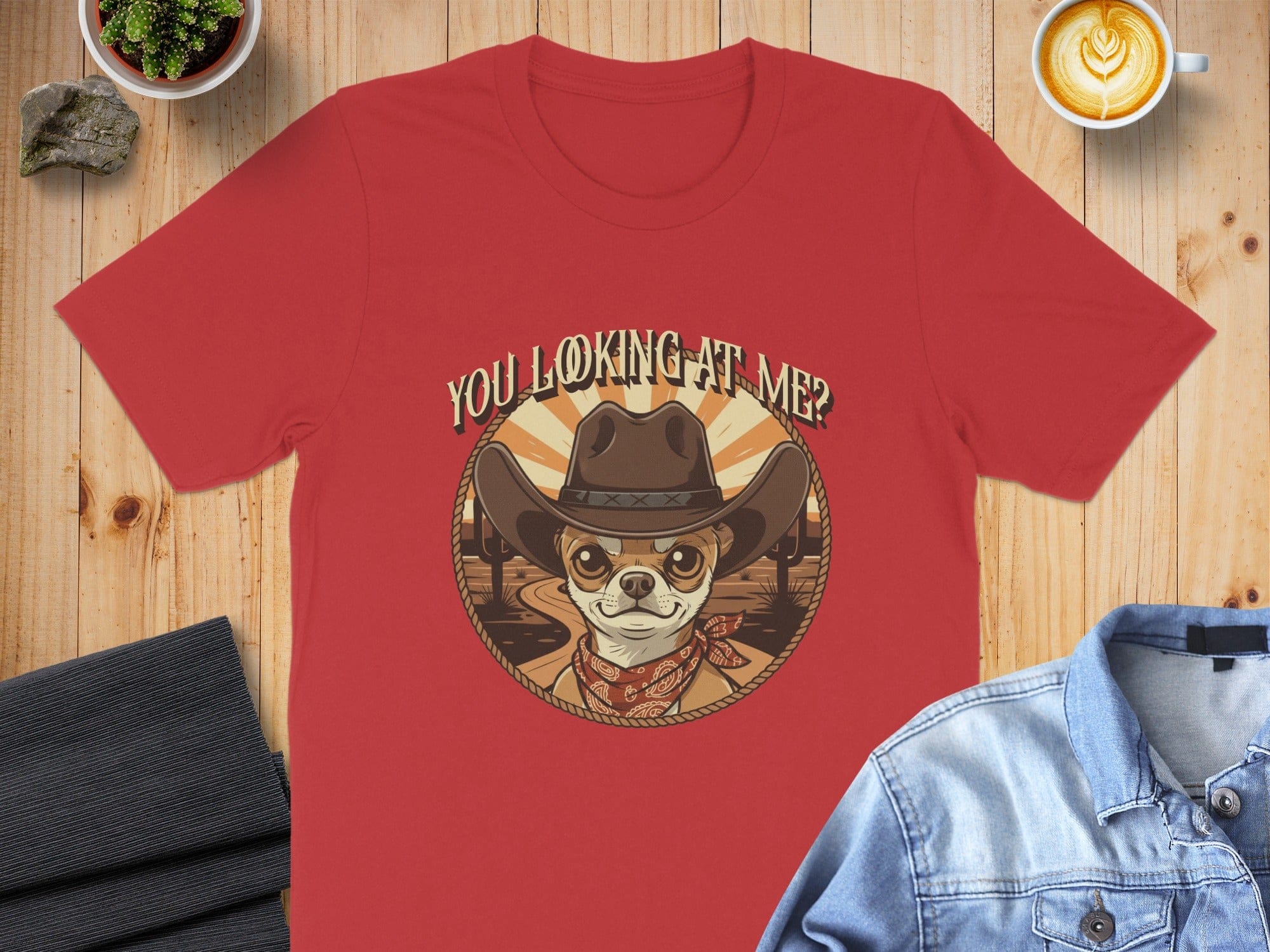 You Looking At Me Cowboy Dog T-Shirt