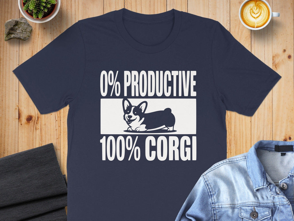 0% Productive 100% Corgi T-shirt