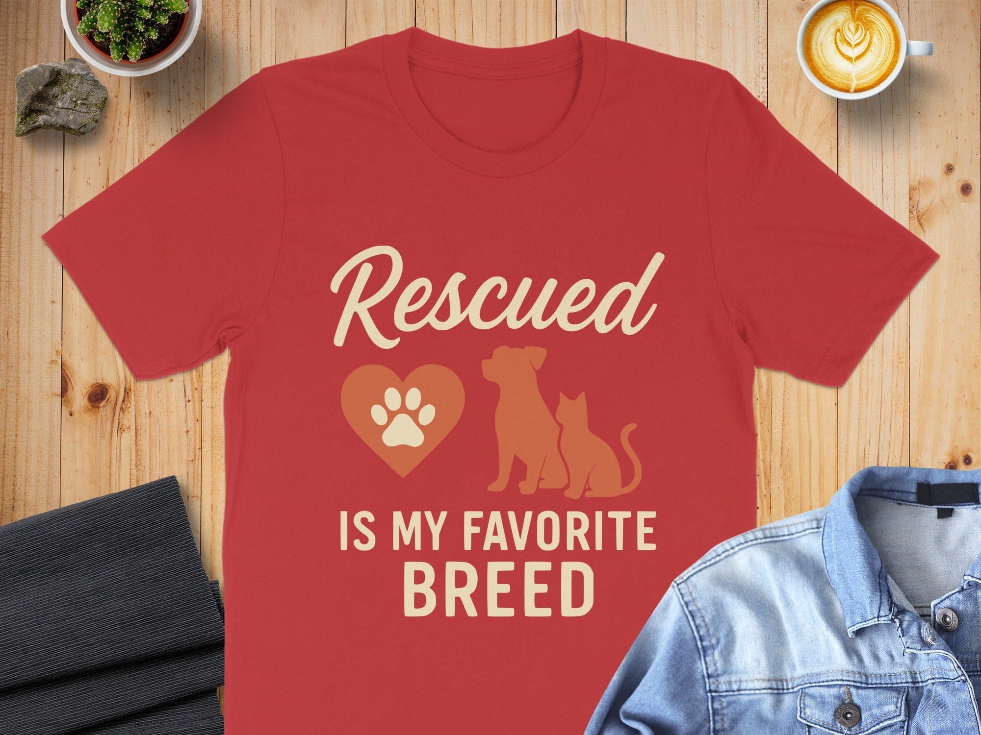 Rescued Is My Favorite Breed Graphic Tee