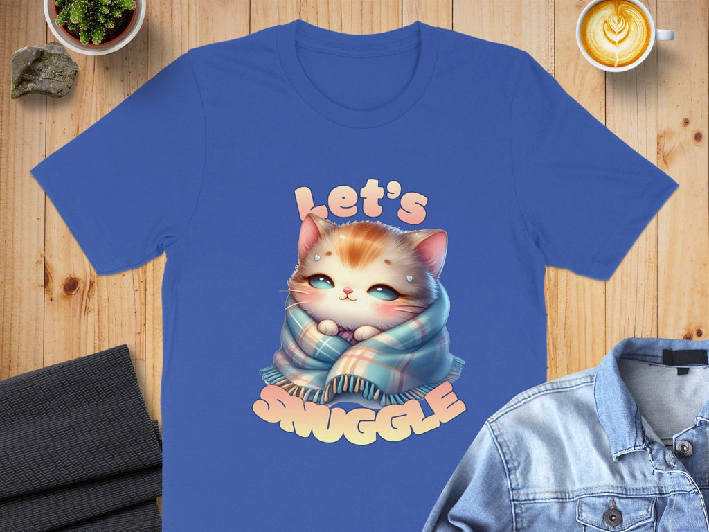 Let's Snuggle Cute Kitten Illustration T-shirt