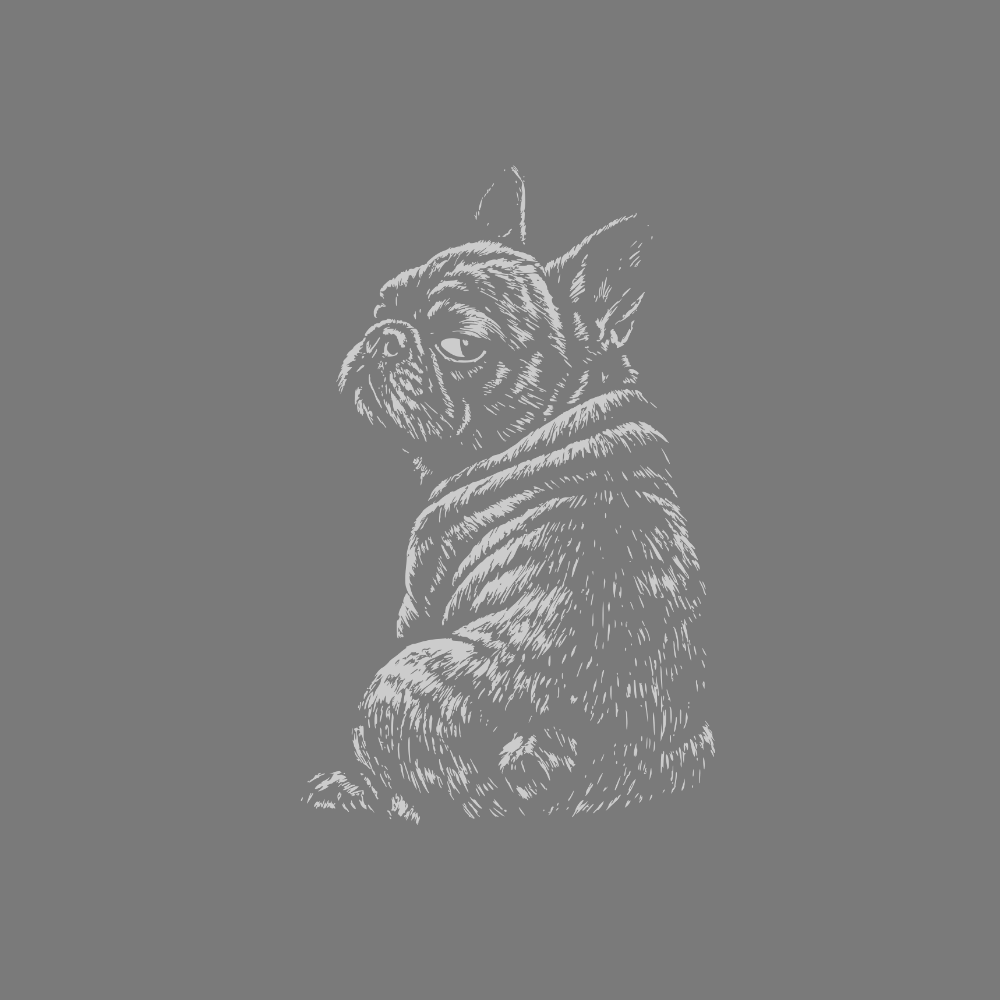 Stylish French Bulldog Illustration Animal Lover Product