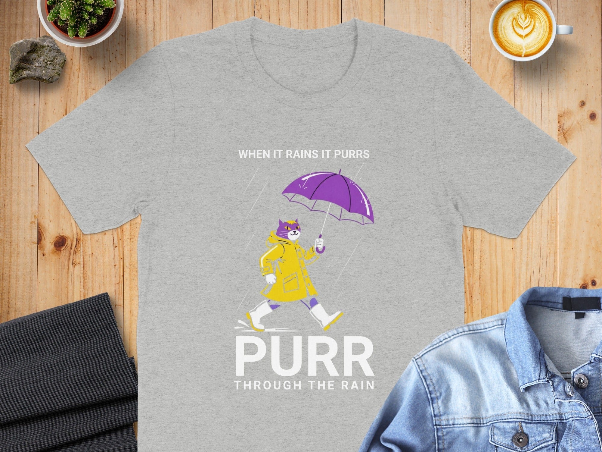 When It Rains It Purrs Through The Rain Shirt