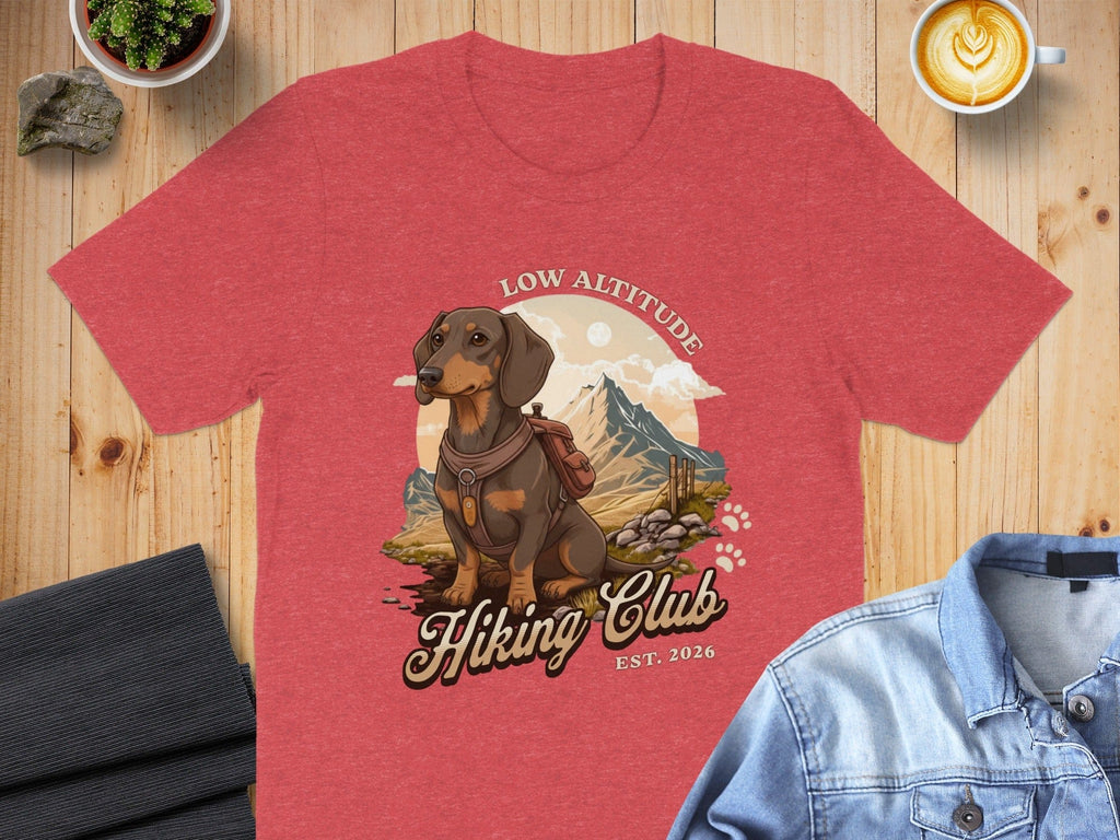 Low Altitude Hiking Club Dachshund Graphic T-shirt