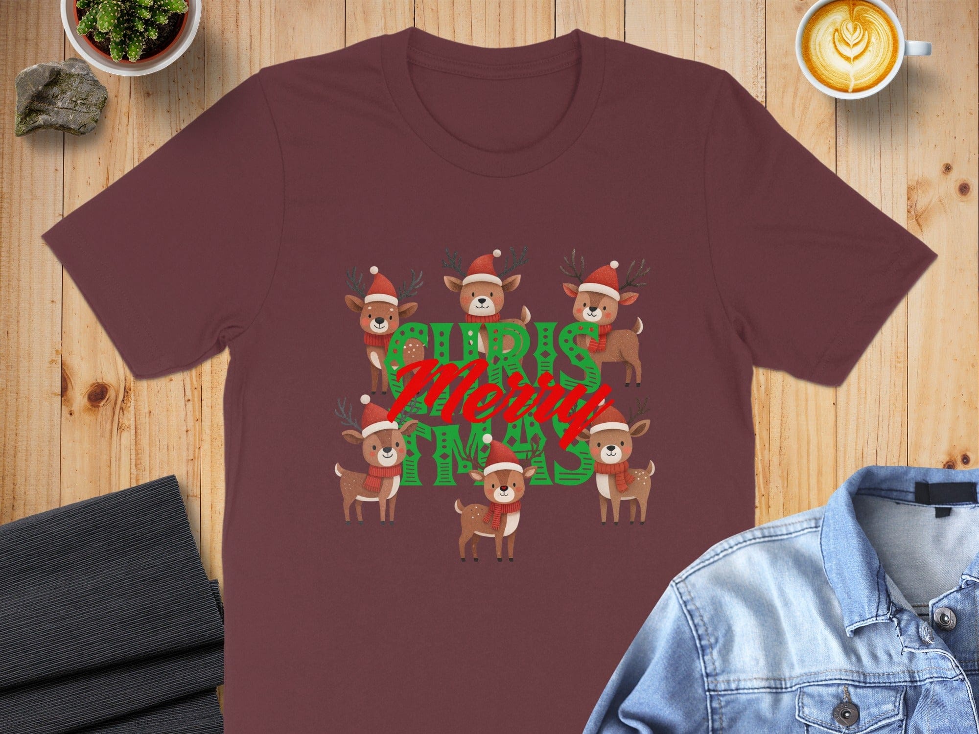 Cute Reindeer Christmas Merry XMas Shirt