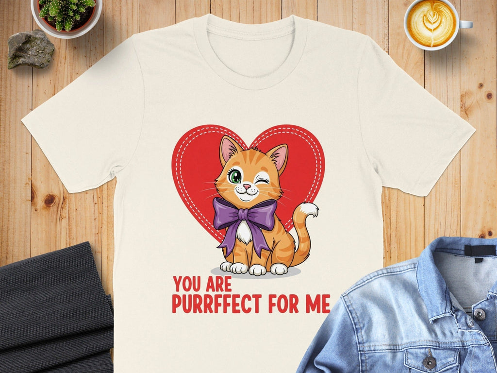 You Are Purrrfect For Me Cute Cat Tee
