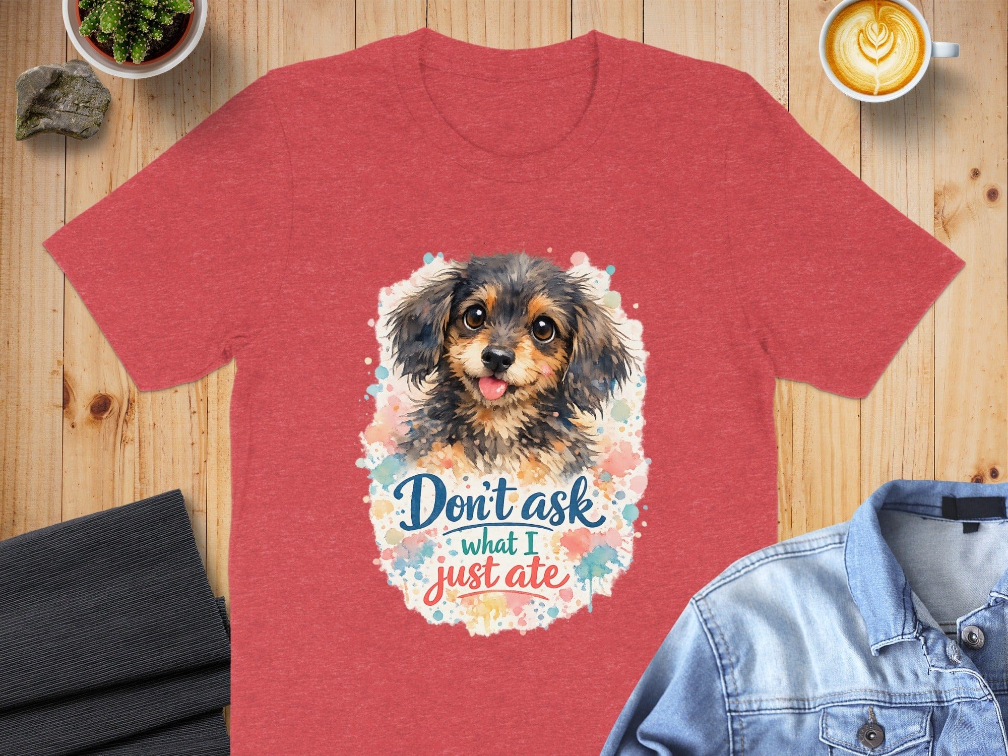 Don't ask what I just ate funny dog design t-shirt