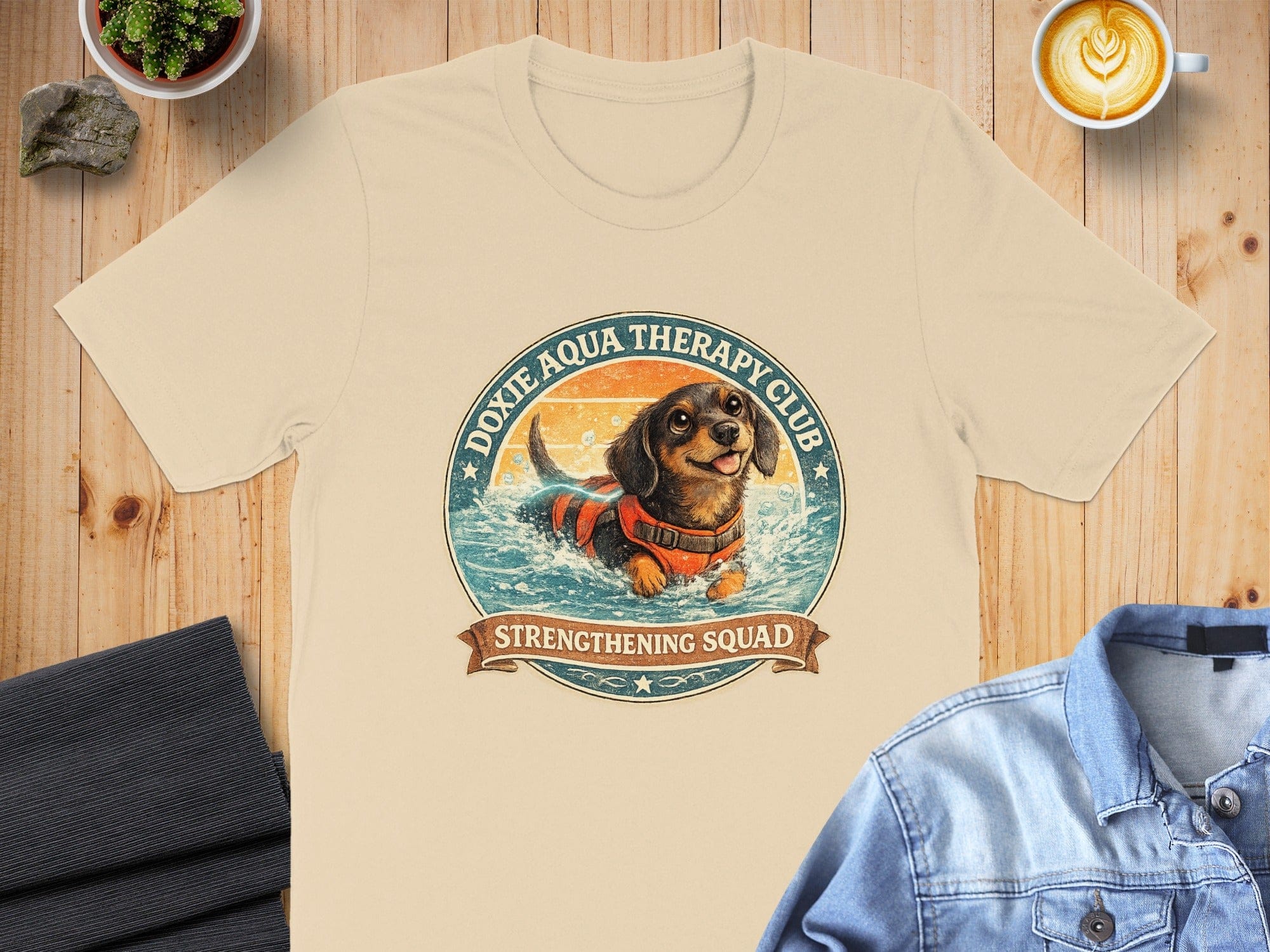Doxie Aqua Therapy Club Strengthening Squad T-Shirt