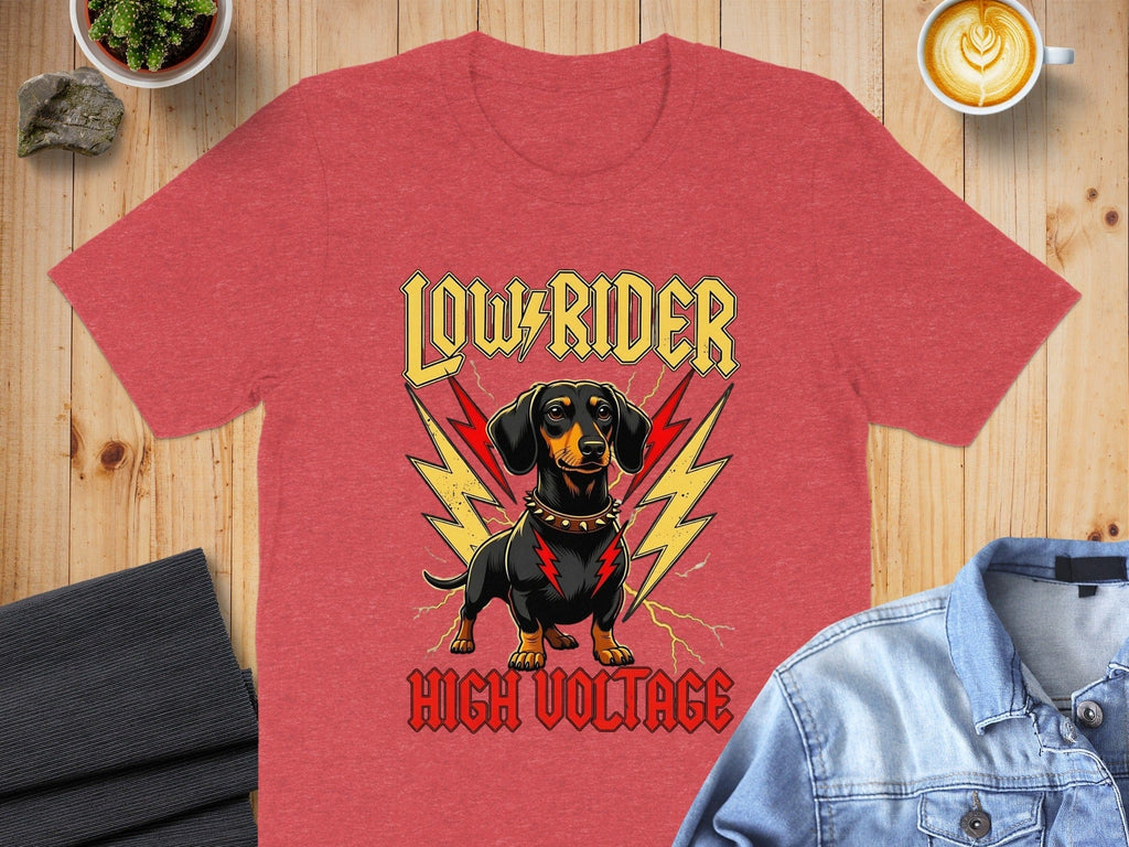 Low Rider High Voltage Dachshund Graphic T-shirt