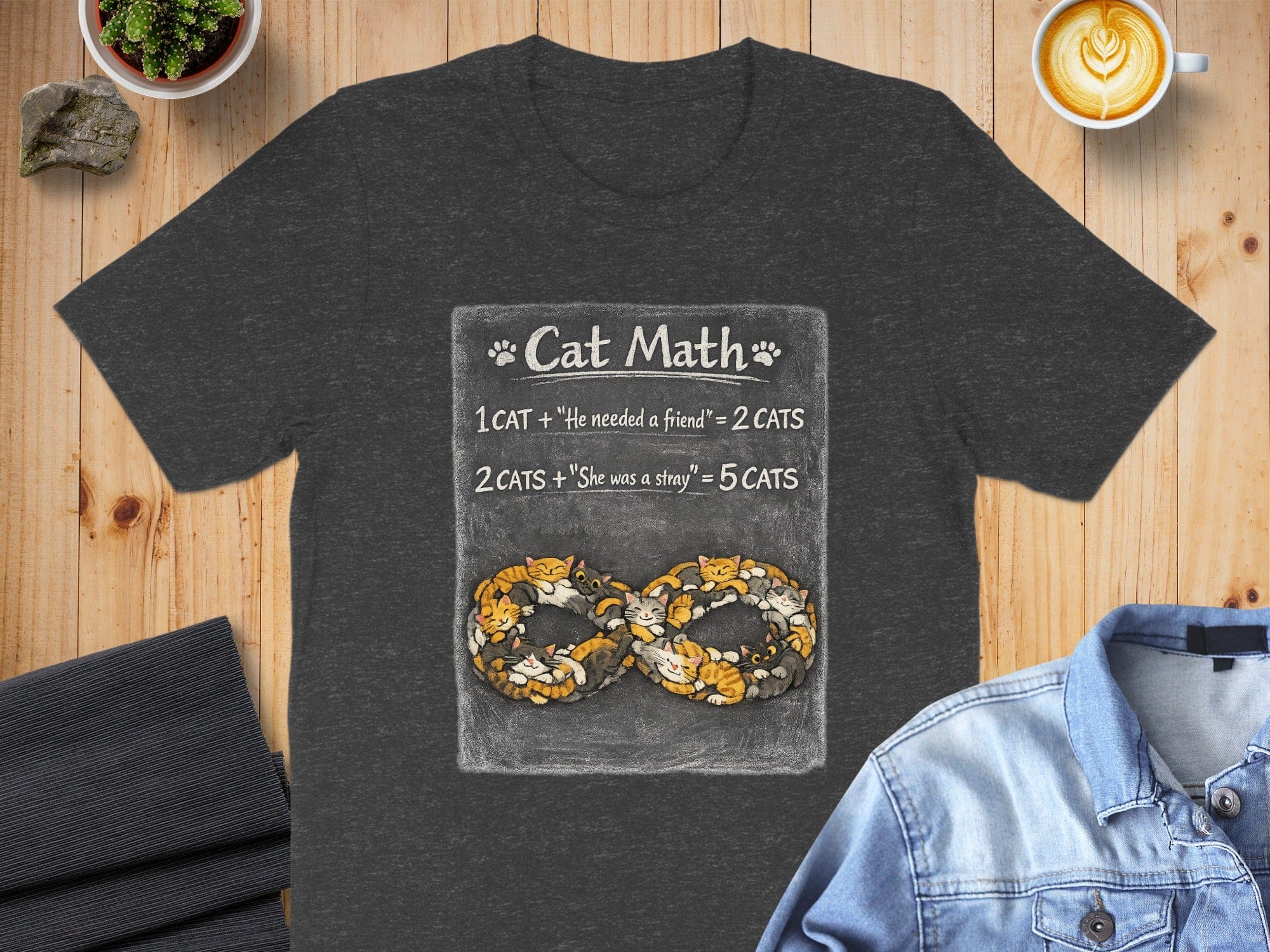 Cat Math Hilarious Cat Lover T-shirt Funny Design