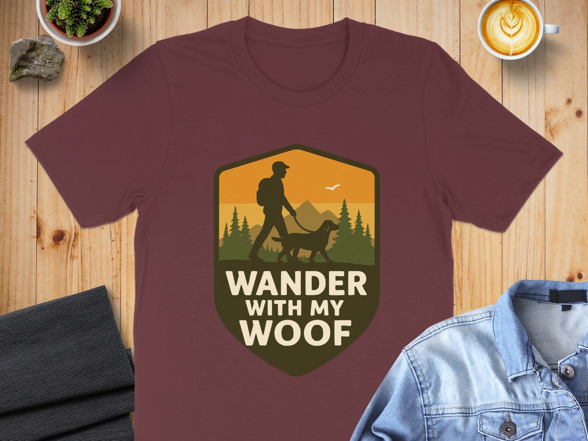 Wander With My Woof graphic t-shirt product