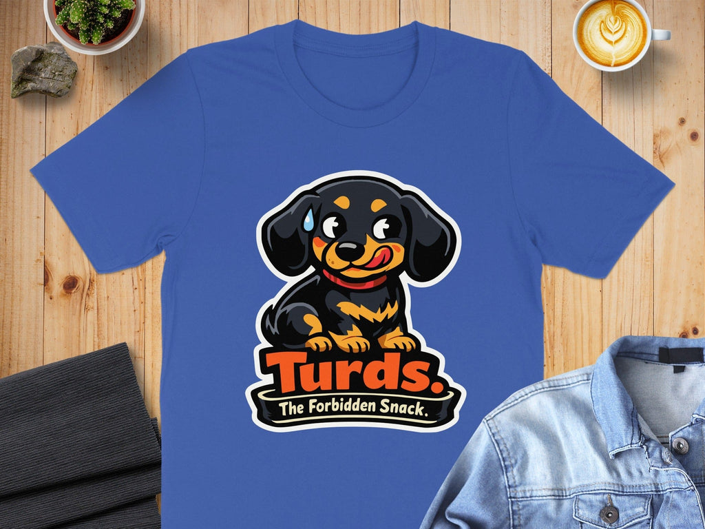 Turds The Forbidden Snack Funny Animated Dog Shirt