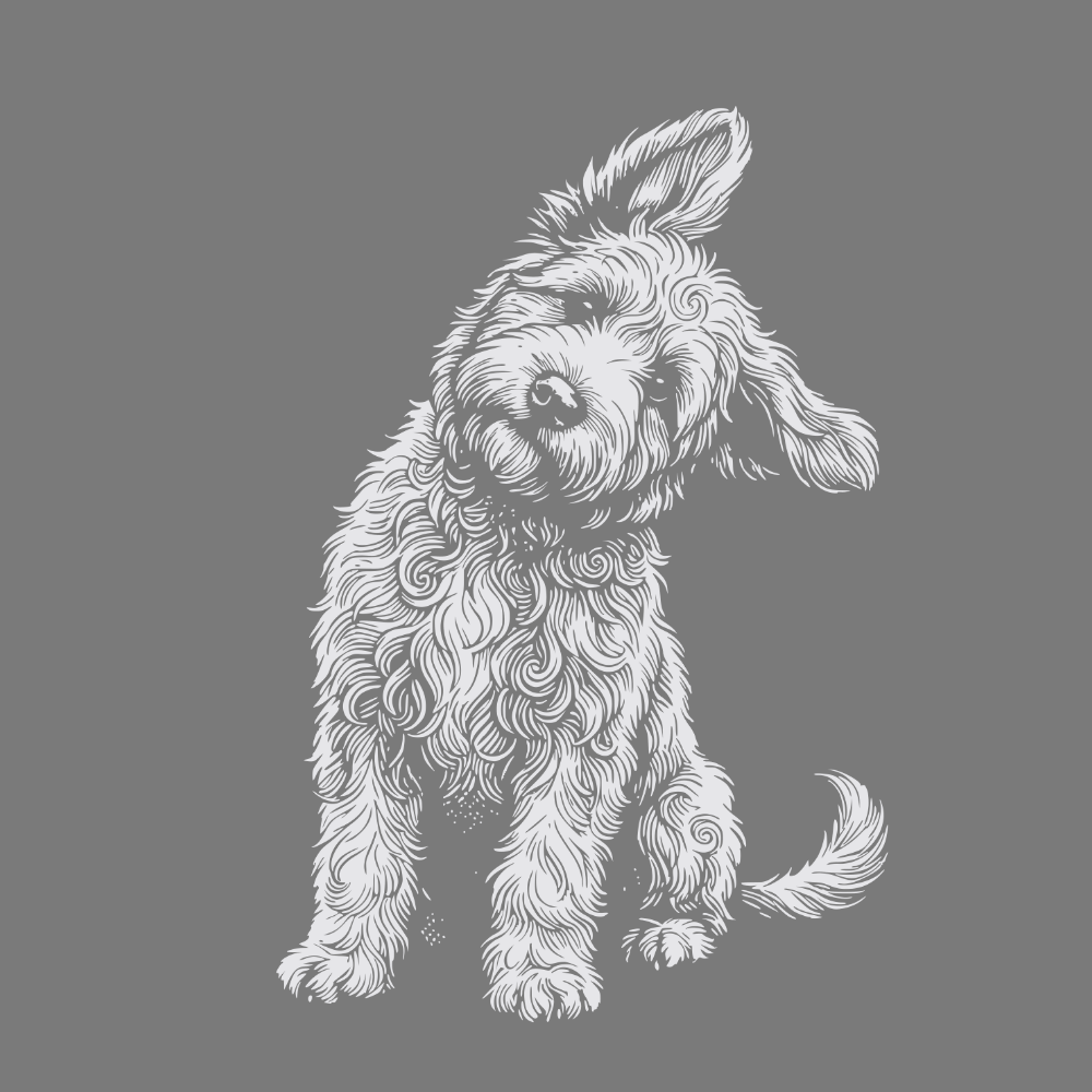 Adorable Detailed Dog Design Customizable Pet Art Print