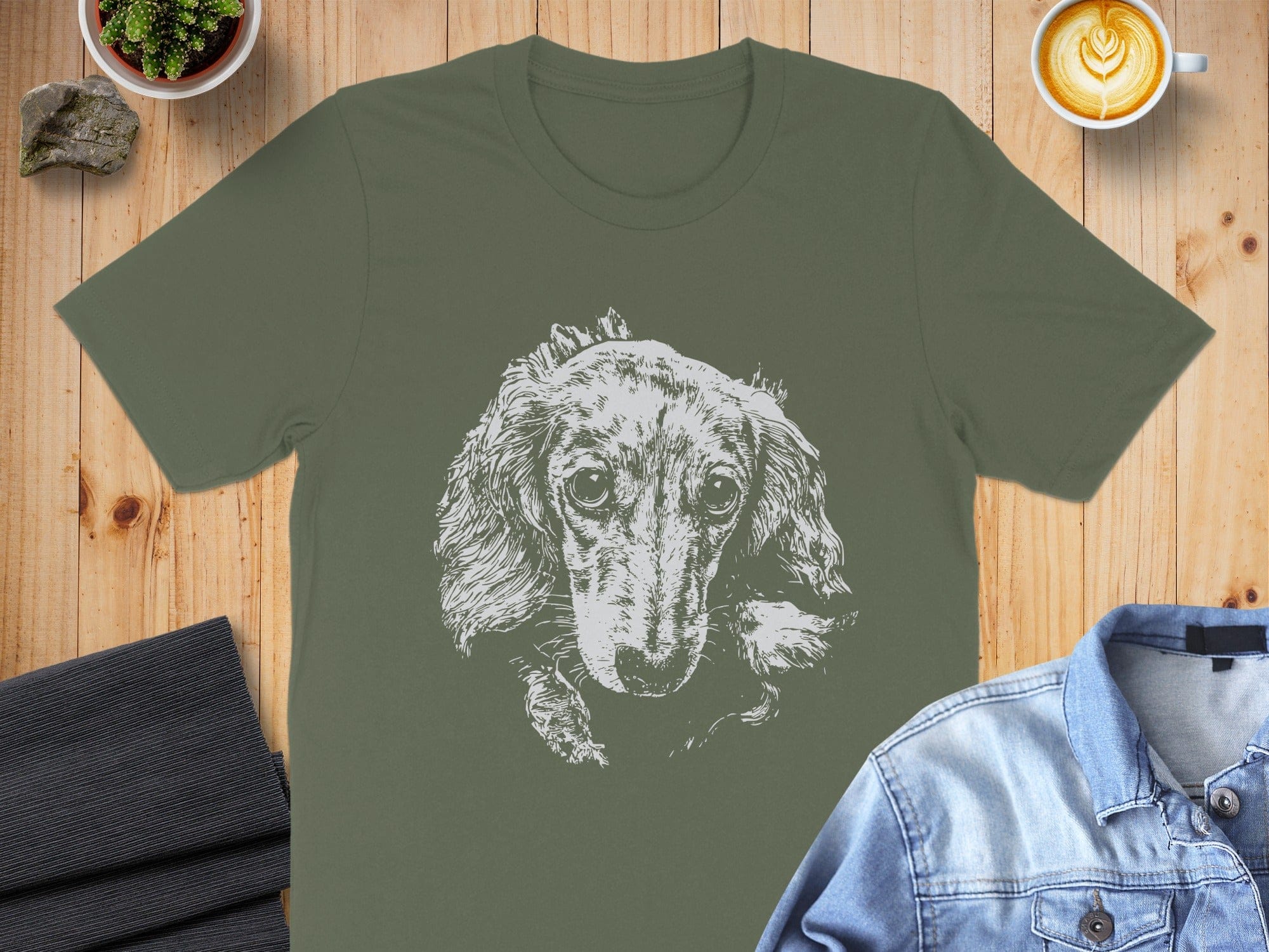 Artistic Dachshund Design T-Shirt for Dog Lovers