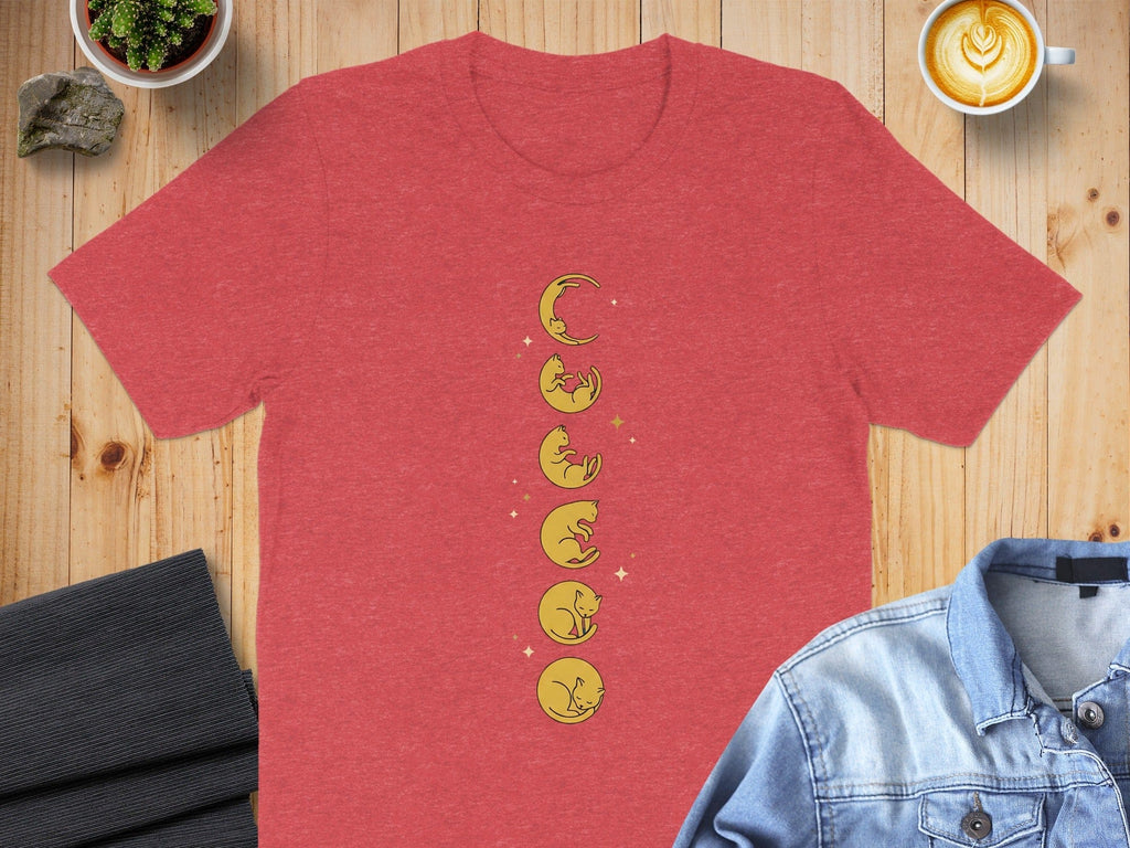 Moon Phases with Cat Designs T-shirt Product