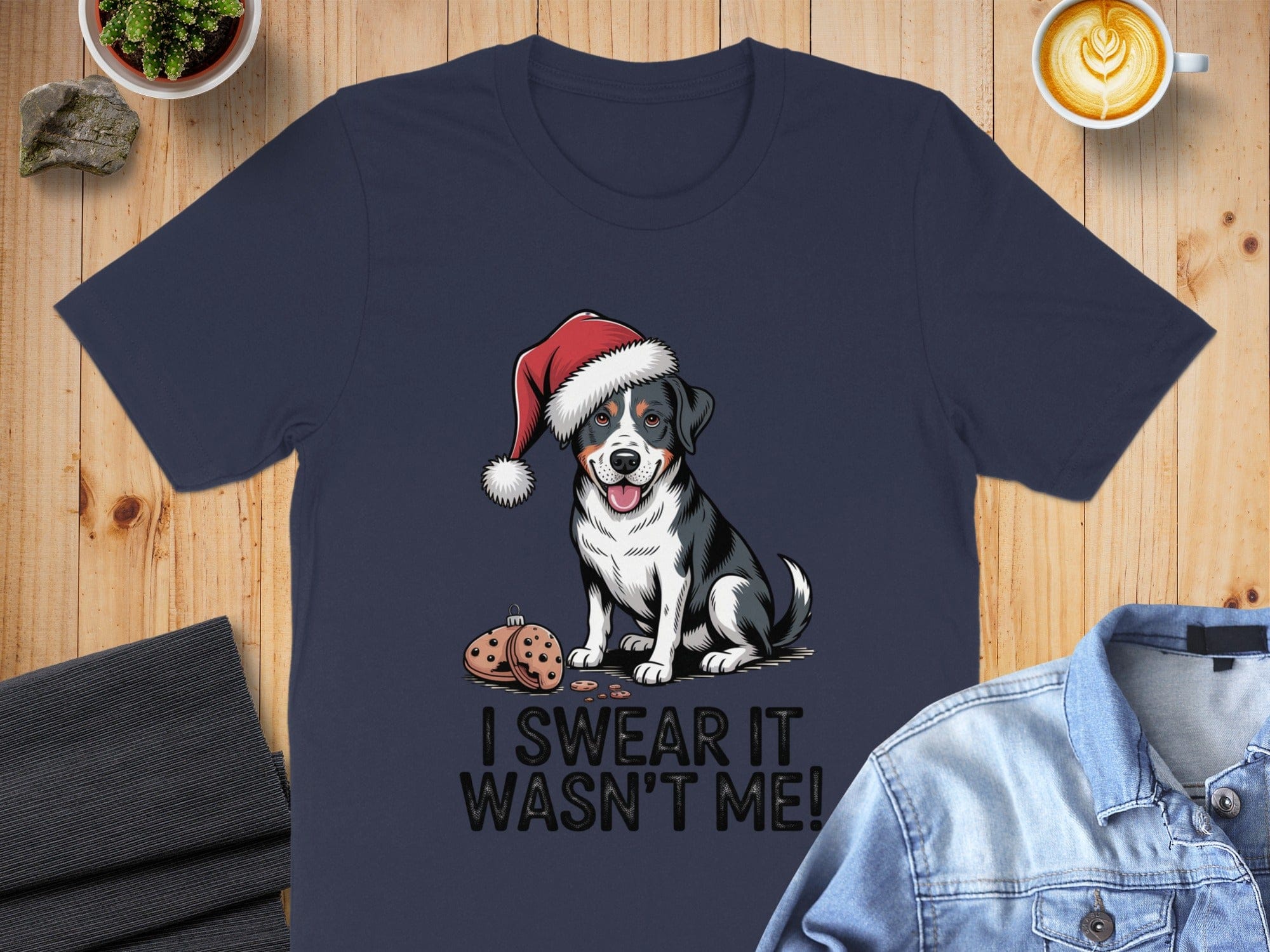 Cute Christmas Dog I Swear It Wasn't Me T-shirt