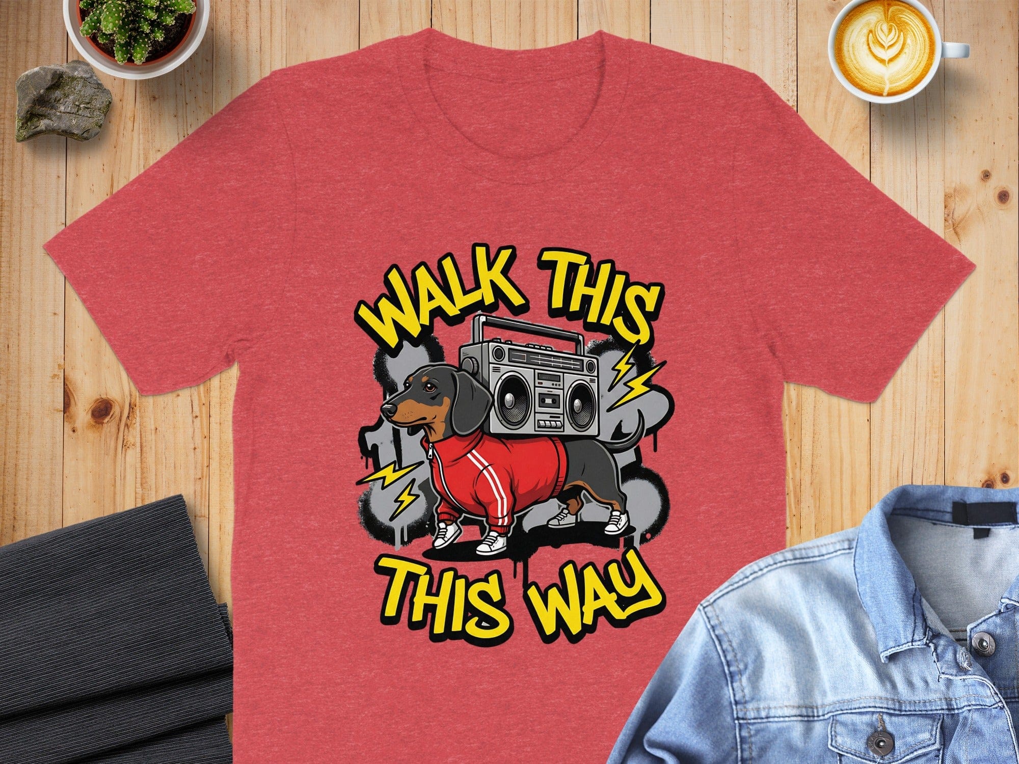 Walk This Way Dachshund Graphic T-shirt