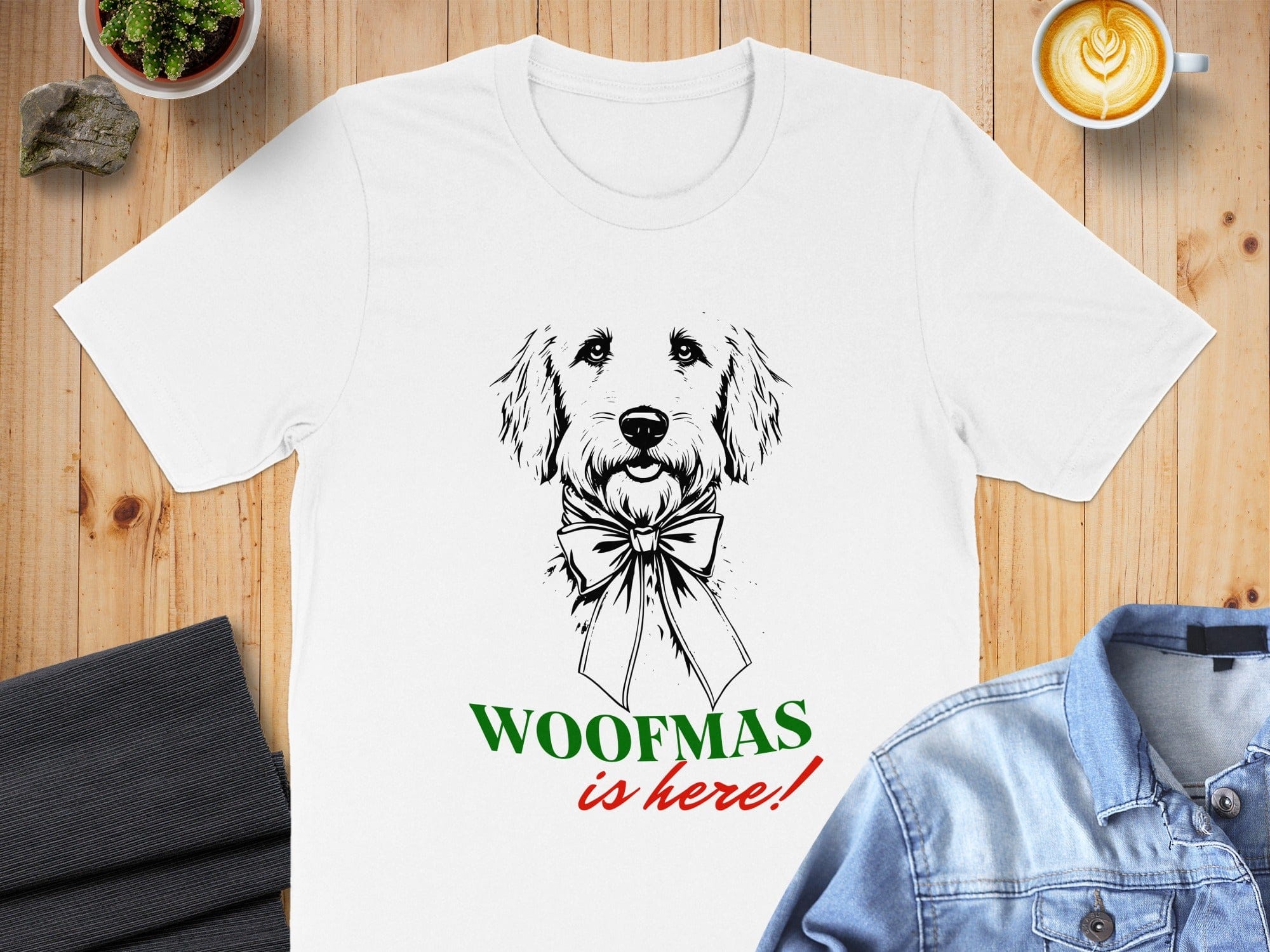Woofmas is here Festive Dog Graphic Tee Product