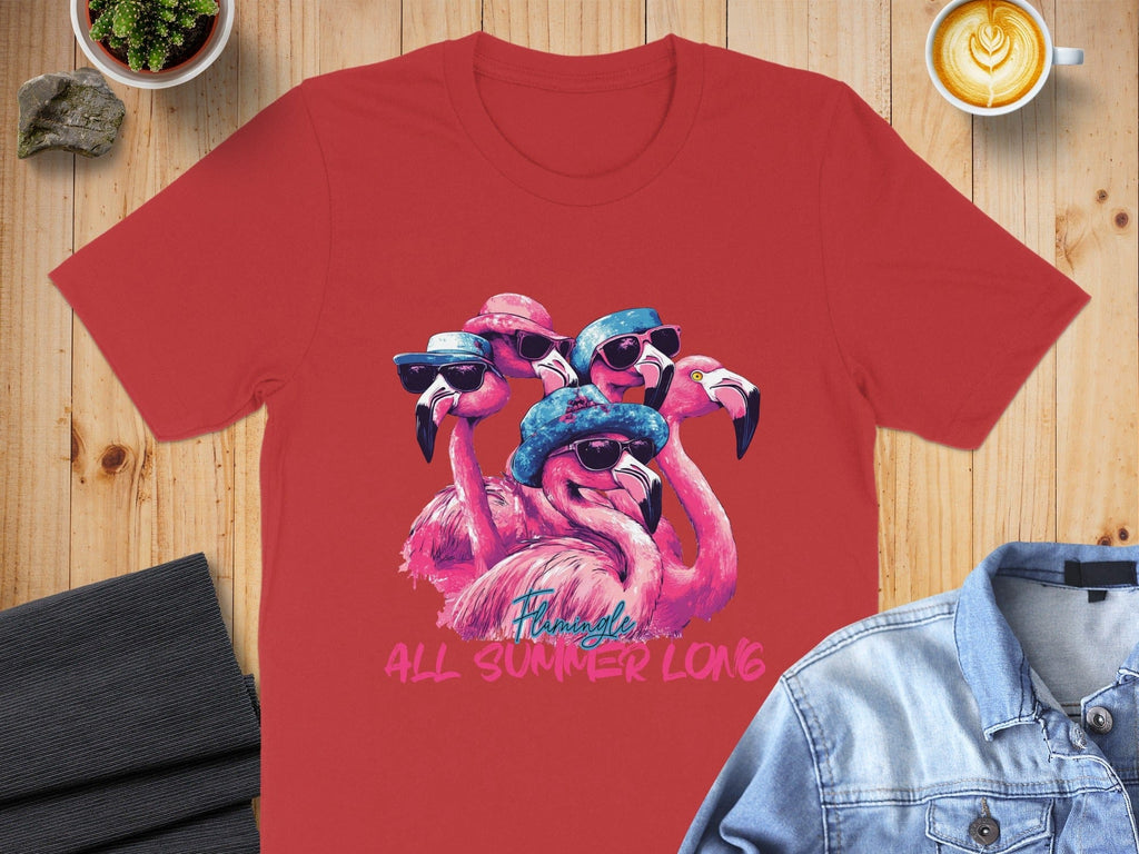 Trendy Flamingo All Summer Long Graphic T-Shirt