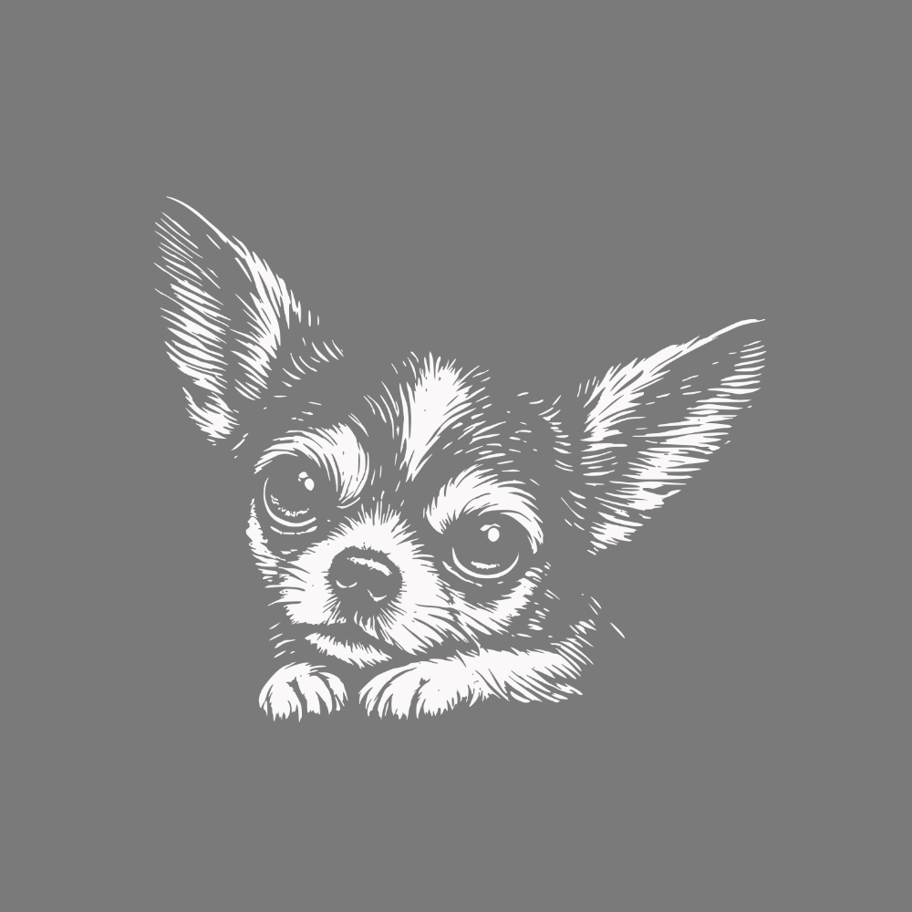 Cute Chihuahua Sketch Illustration Art Print