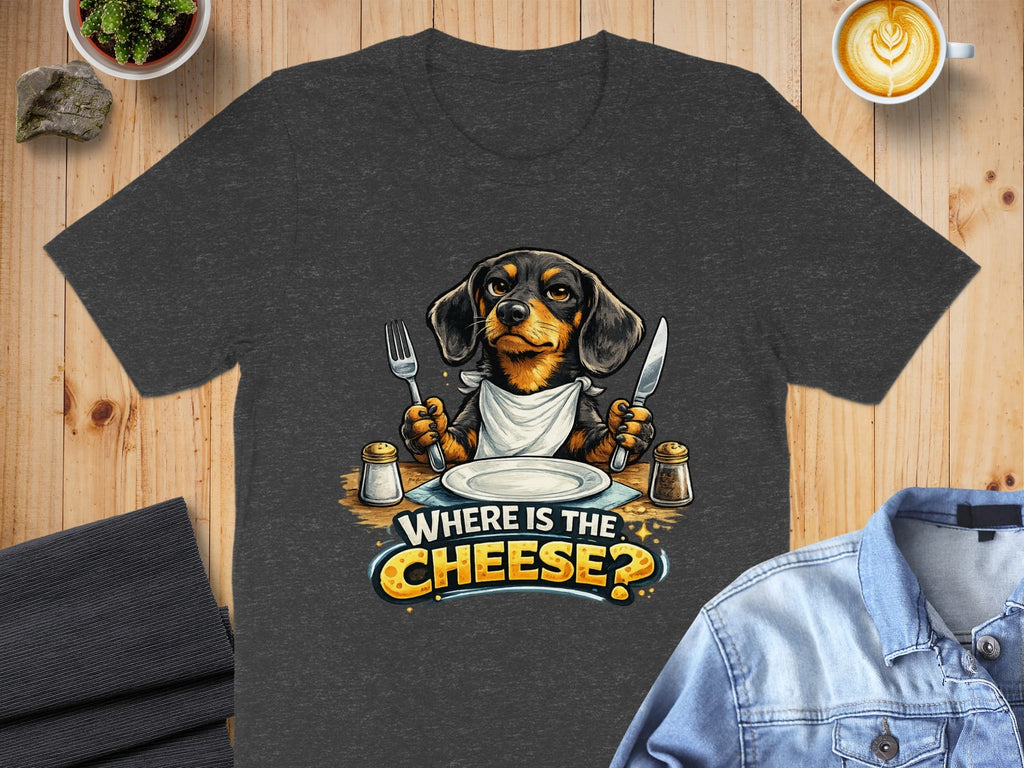 Where is the Cheese Funny Dog Graphic T-shirt