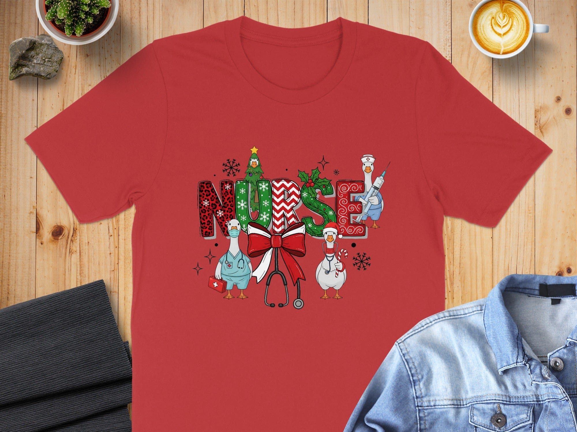 Festive Nurse Christmas Holiday T-Shirt