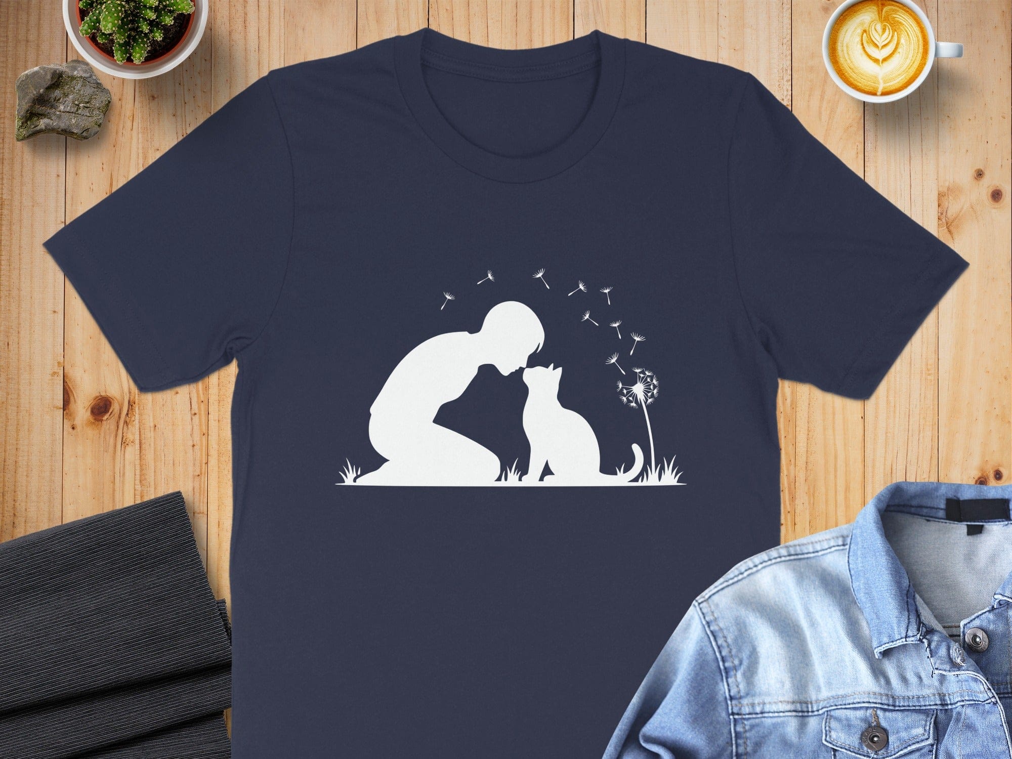 Heartfelt Moment Between Human and Cat T-Shirt
