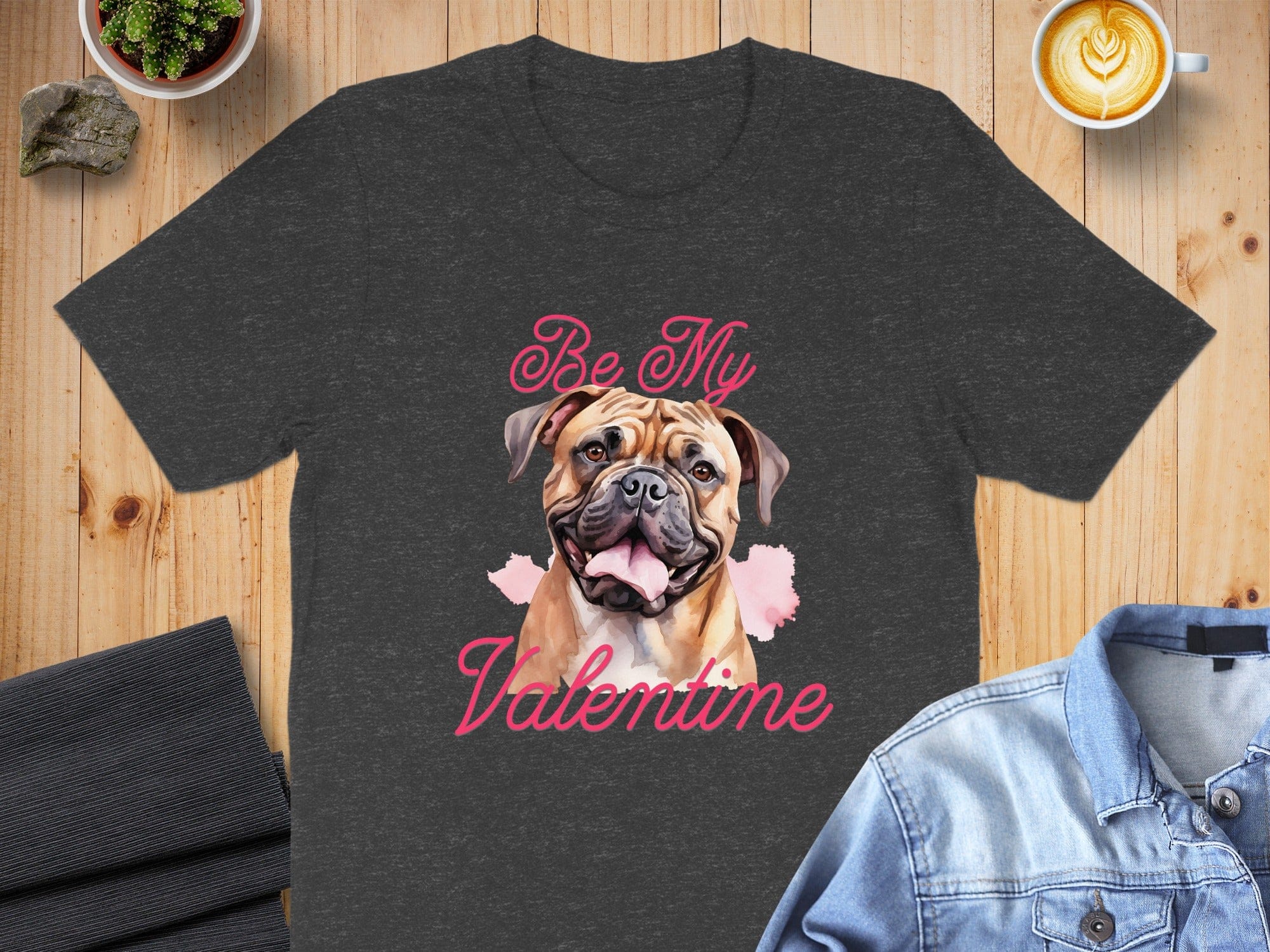 Be My Valentine Bulldog Graphic T-shirt Product