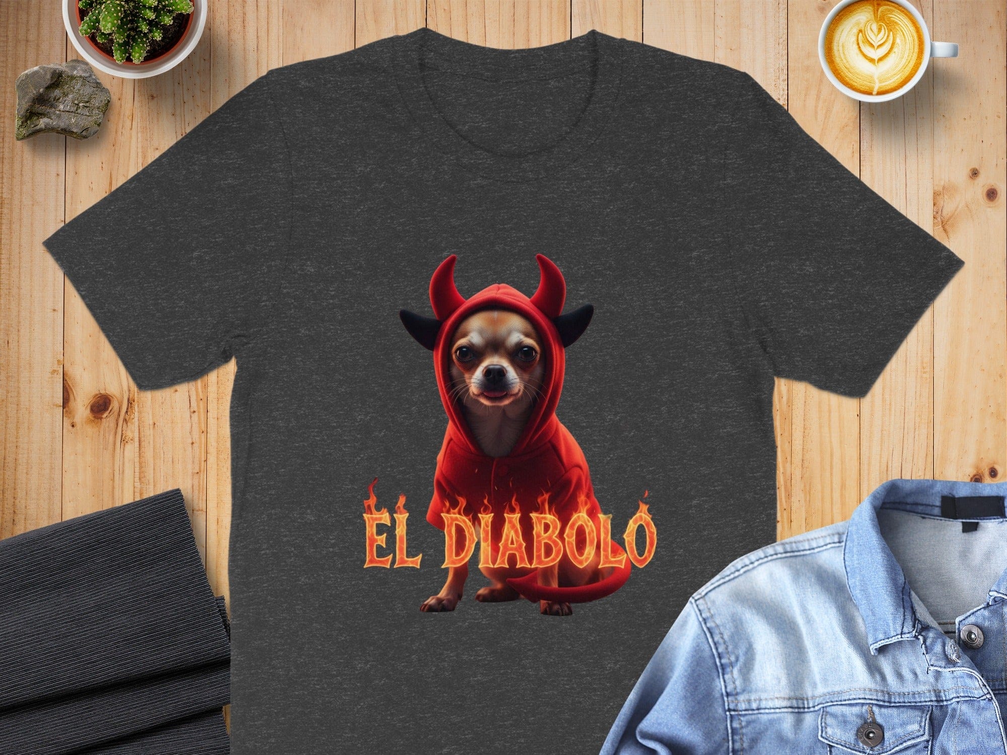 Chihuahua in Devil Costume El Diablo Design Shirt