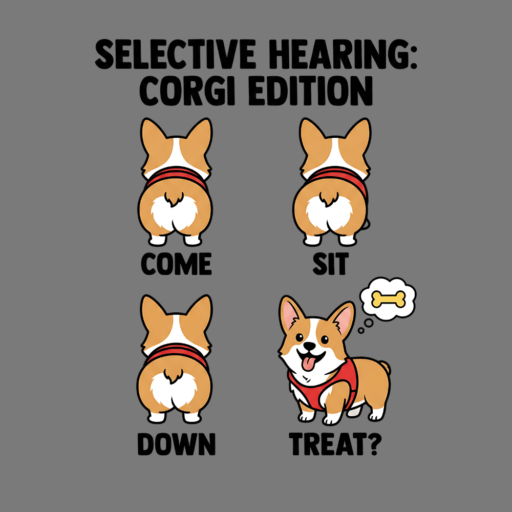 Selective Hearing Corgi Edition Funny Dog Lovers Gift Item