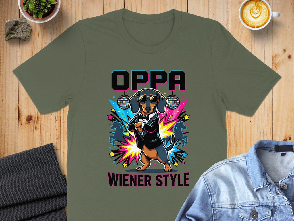 OPPA Wiener Style Dachshund Graphic T-shirt