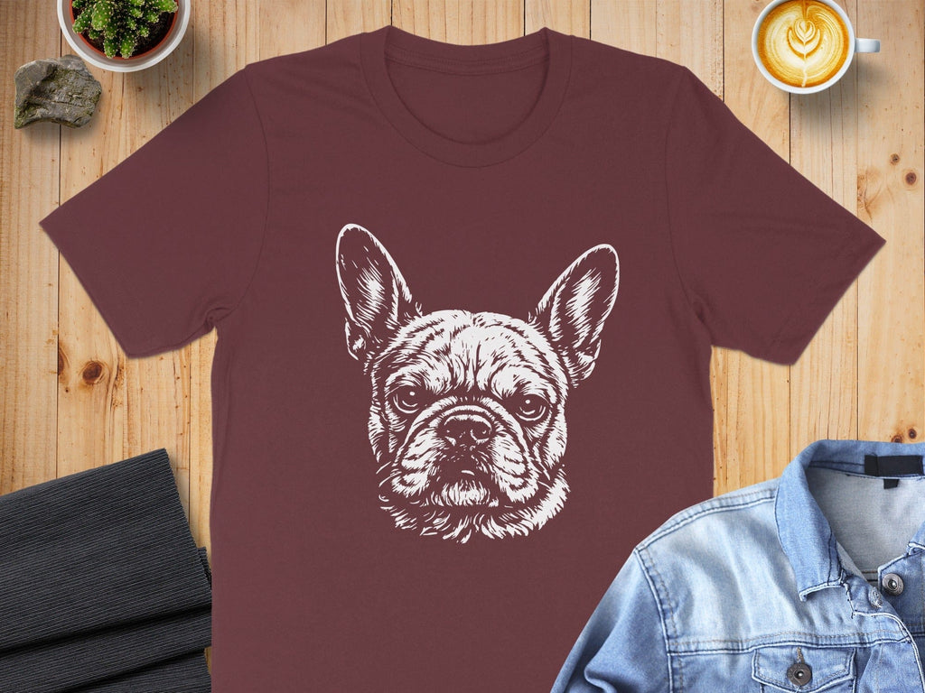French Bulldog Face Printed Unisex T-shirt Product