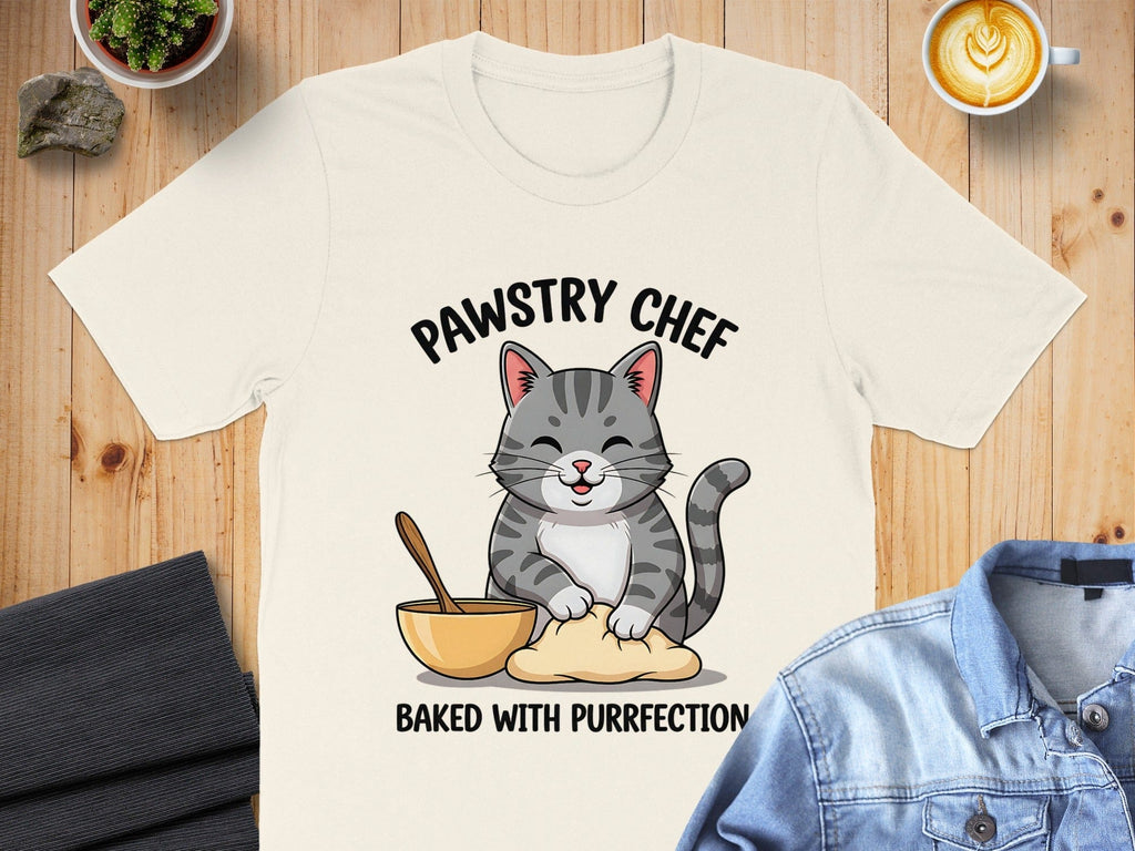 Cute Pawstry Chef Baked With Purrfection T-Shirt