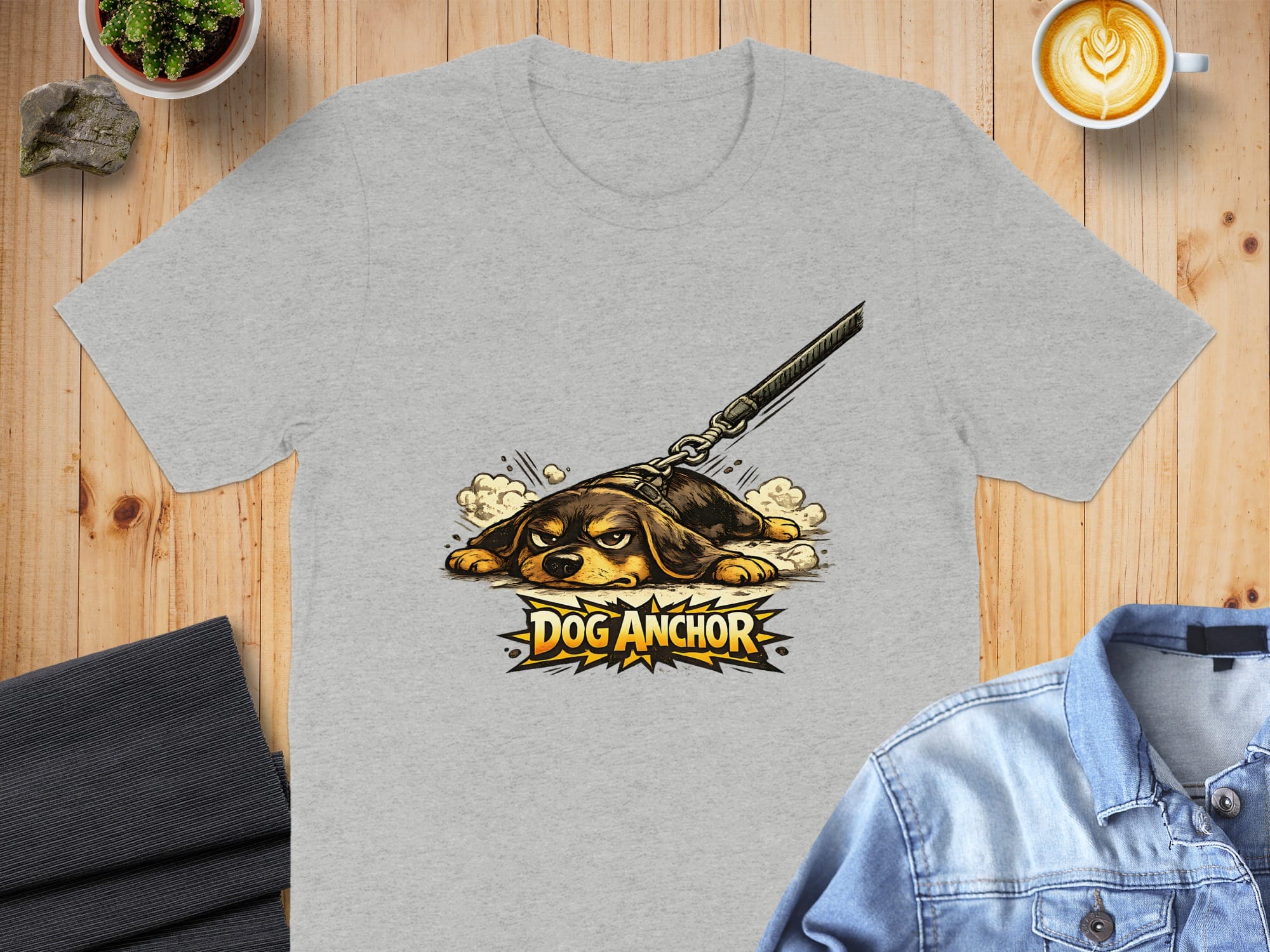 Dog Anchor Graphic Design T-Shirt for Pet Lovers