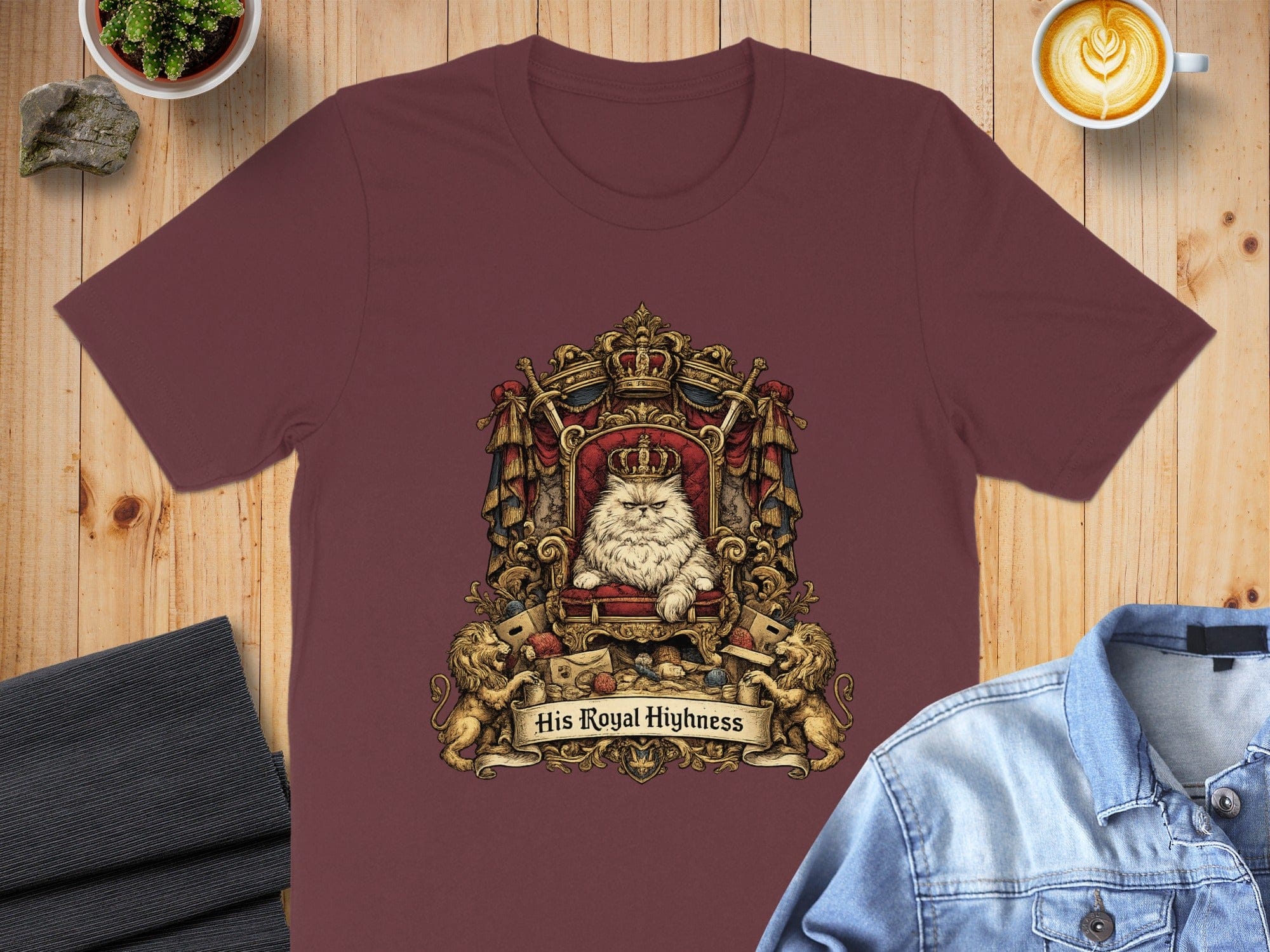 His Royal Hyhness Cat Throne Graphic T-Shirt