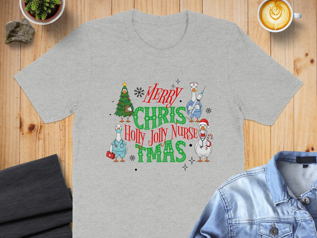 Merry Christmas Holly Jolly Nurse Xmas T-shirt