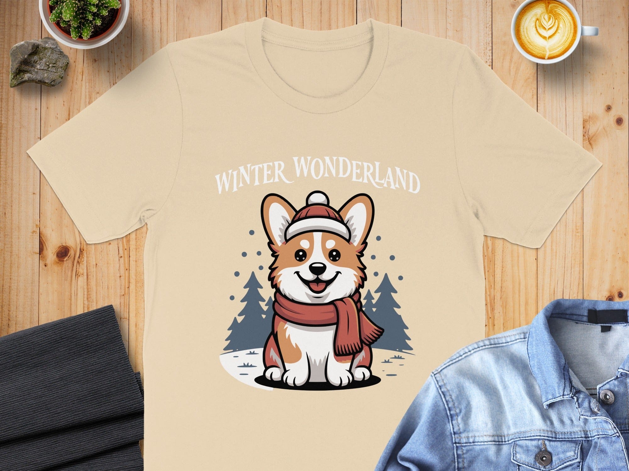 Winter Wonderland Corgi Graphic T-Shirt