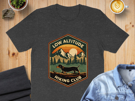 Low Altitude Hiking Club Dachshund Graphic Shirt