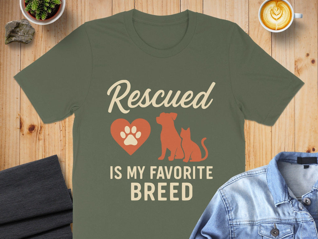 Rescued Is My Favorite Breed Animal Lover Shirt