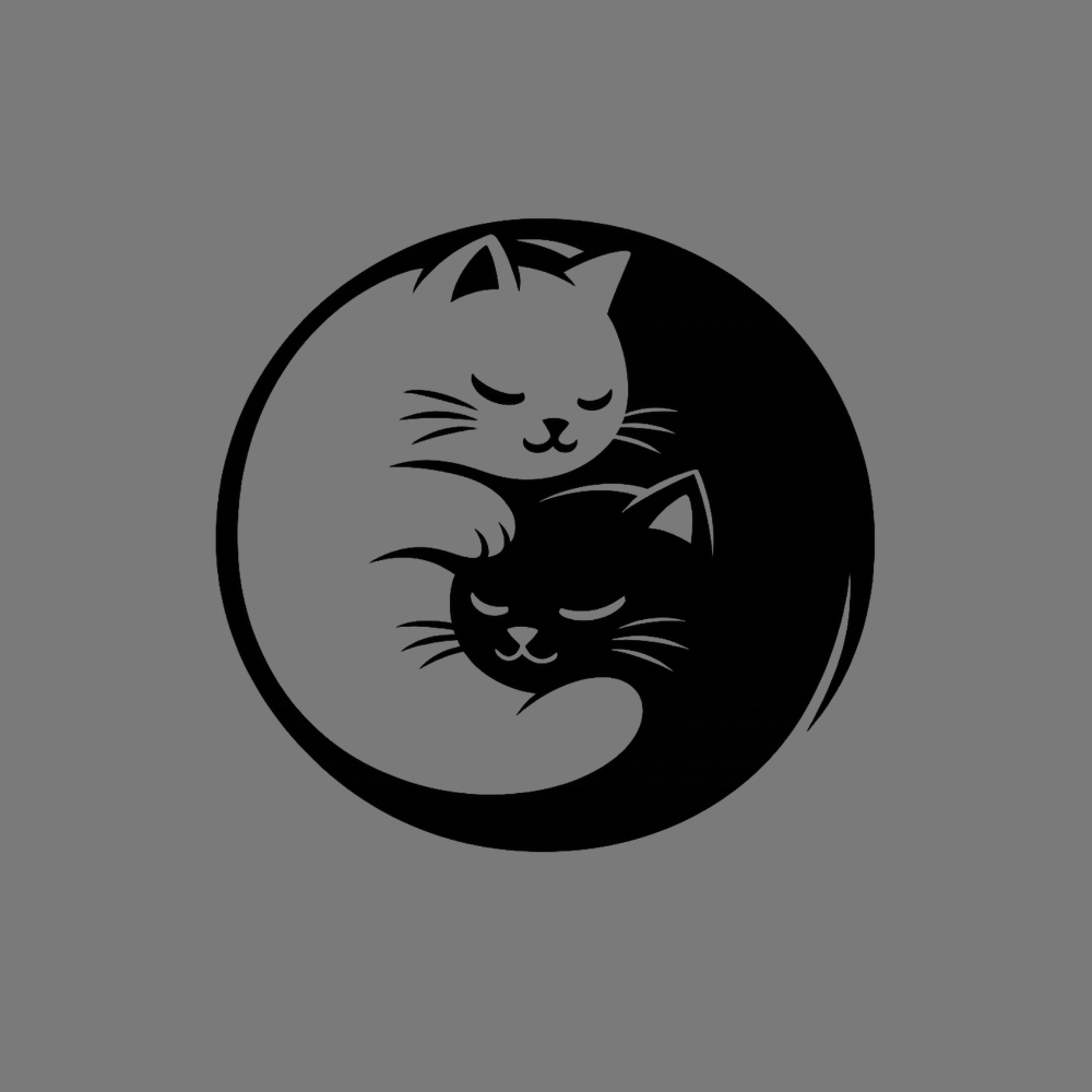 Yin Yang Cats Design for Unique Decor Product