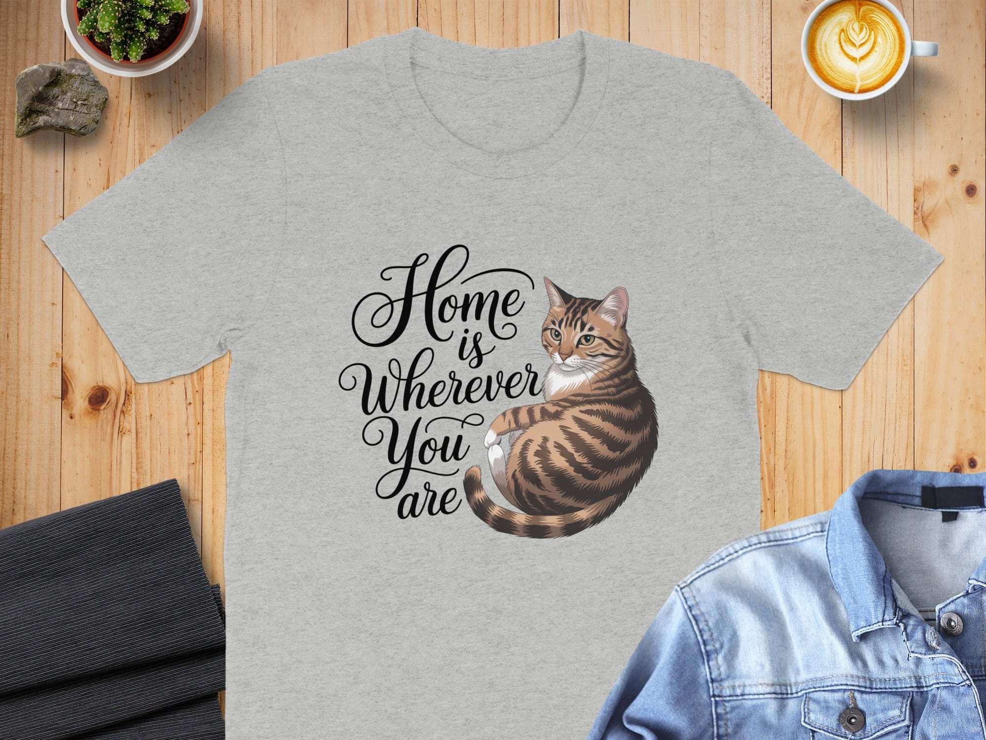 Home Is Wherever You Are Cat Design Shirt