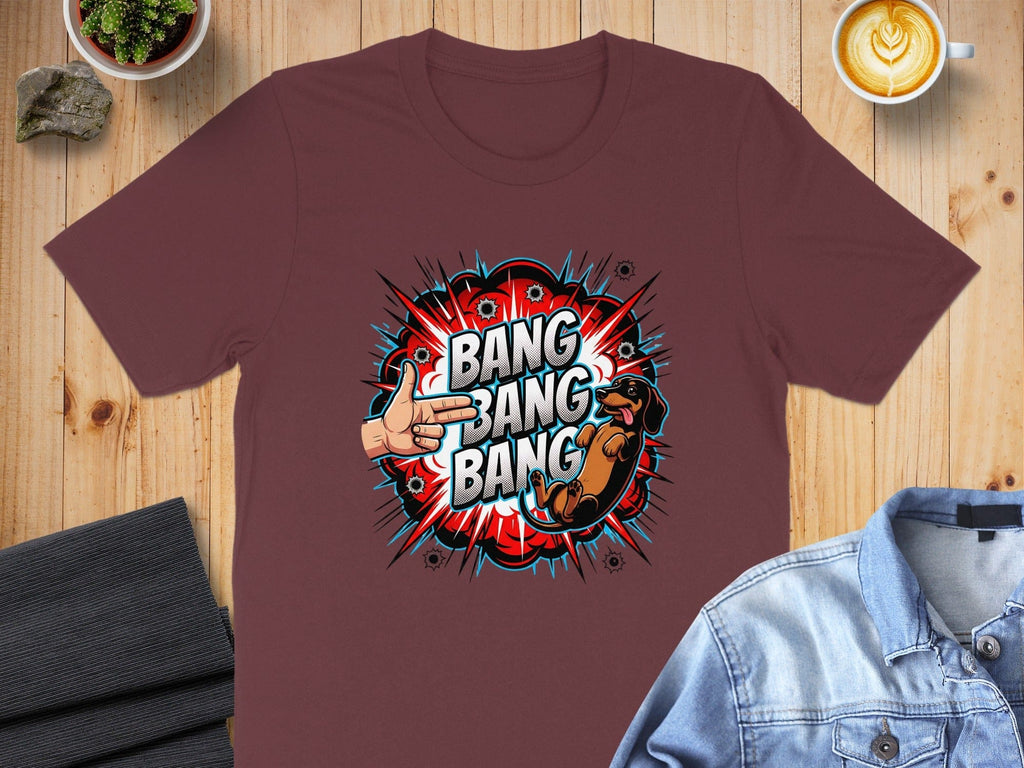 Bang Bang Bang Graphic Comic Style T-Shirt