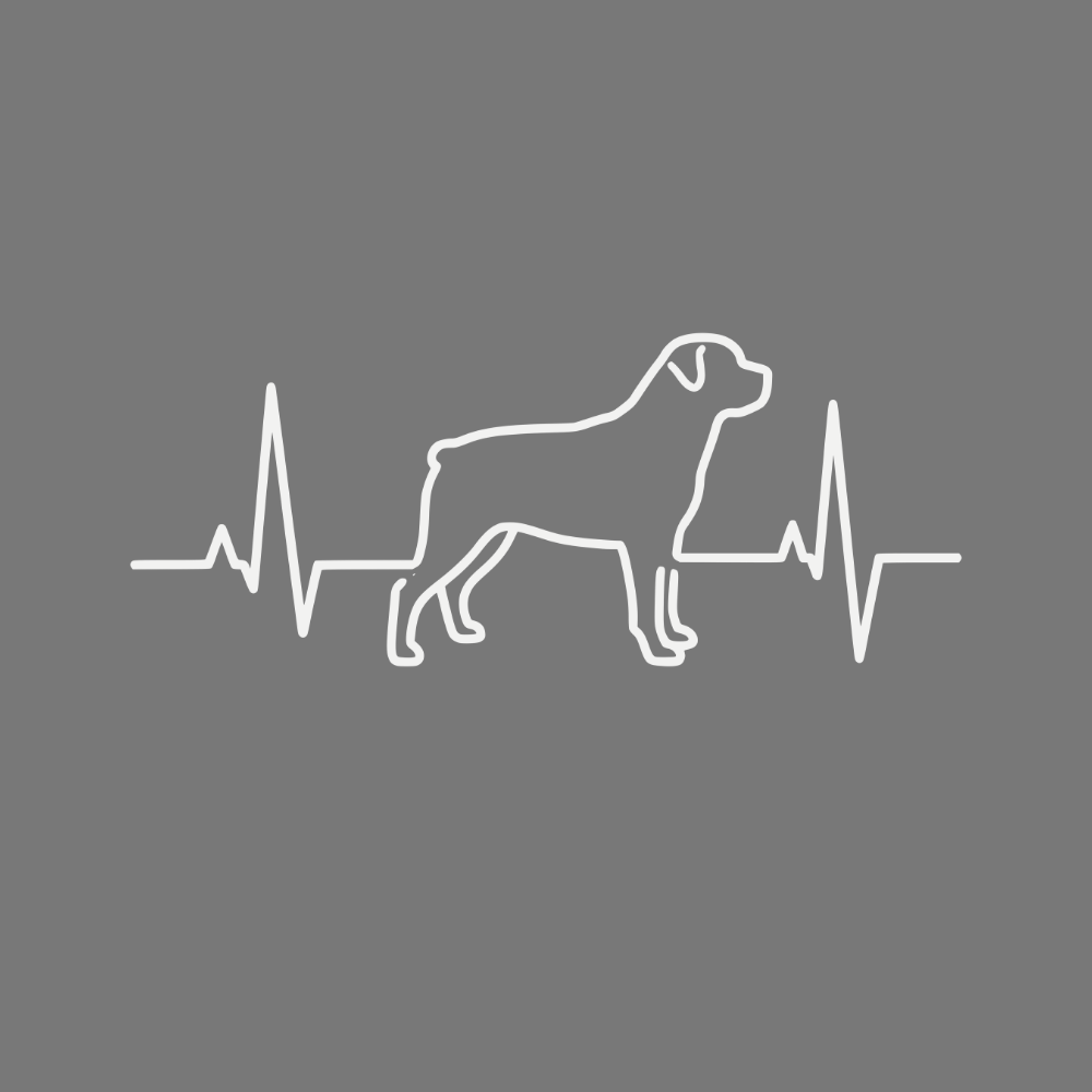 Dog Heartbeat Line Art Graphic Design Product